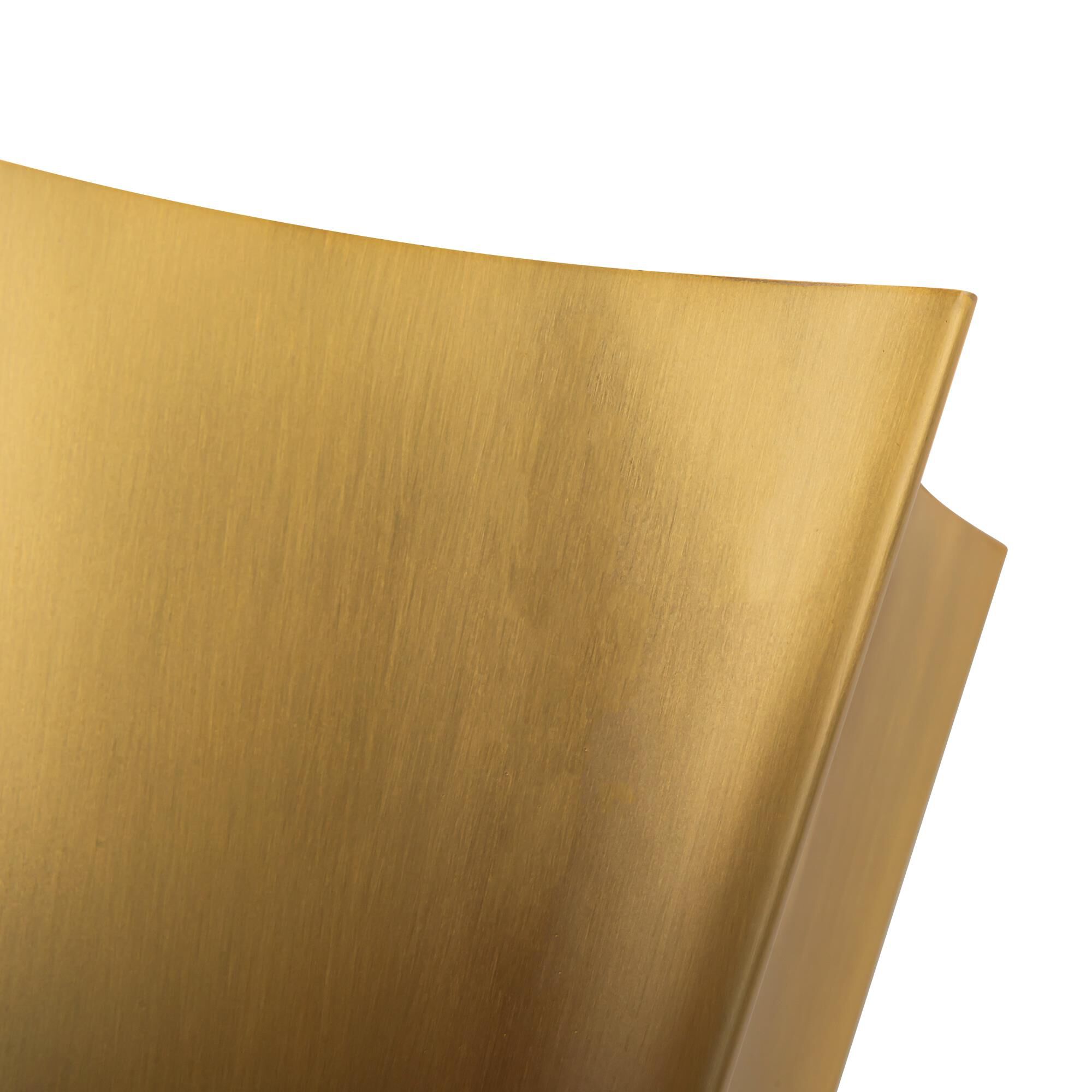 Shown in Brushed Gold finish and Steel shade
