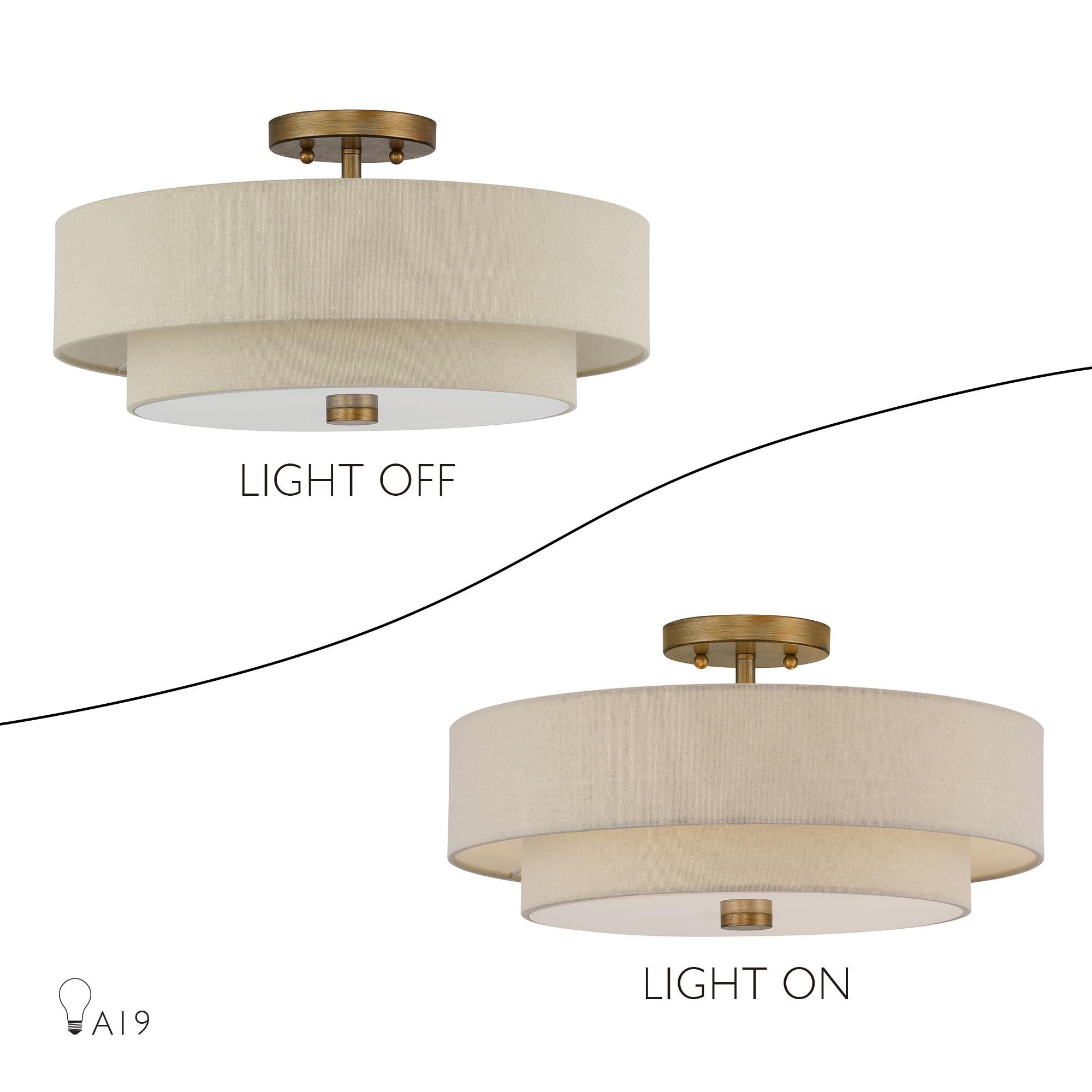Bellingham 18 Inch Semi Flush Mount by Livex Lighting