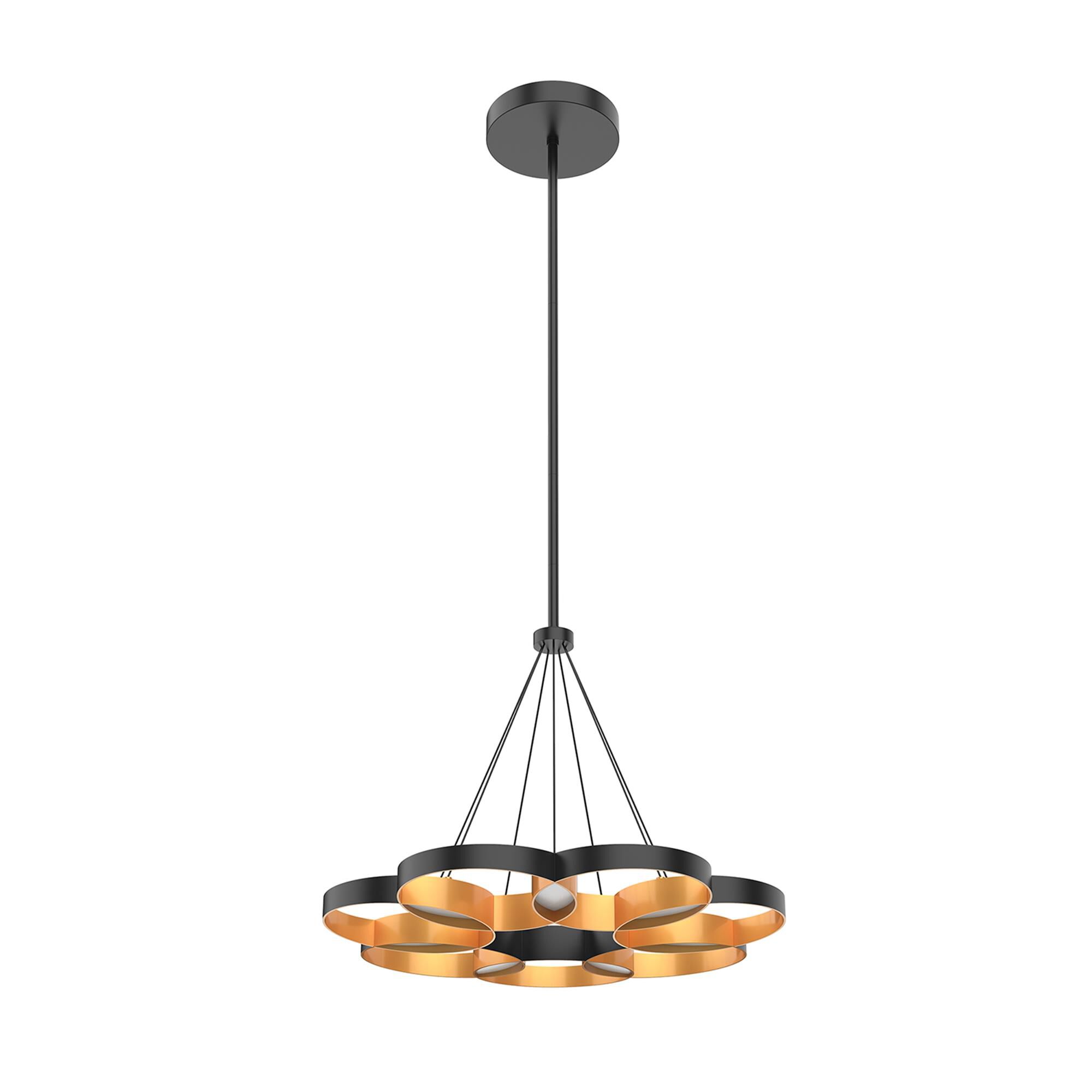 Shown in Black/Gold finish and Frosted Acrylic glass