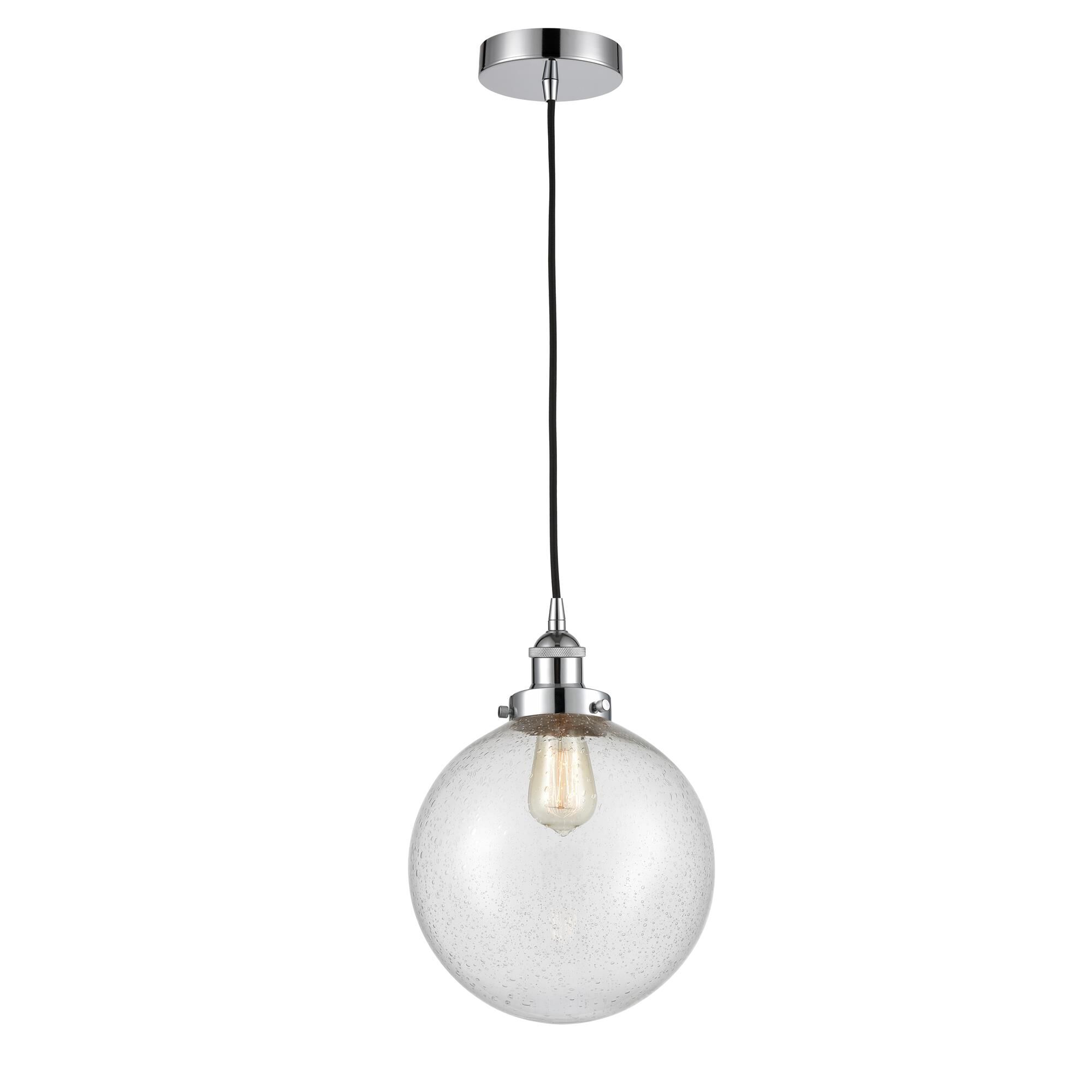 Shown in Polished Chrome finish and Seedy Beacon glass