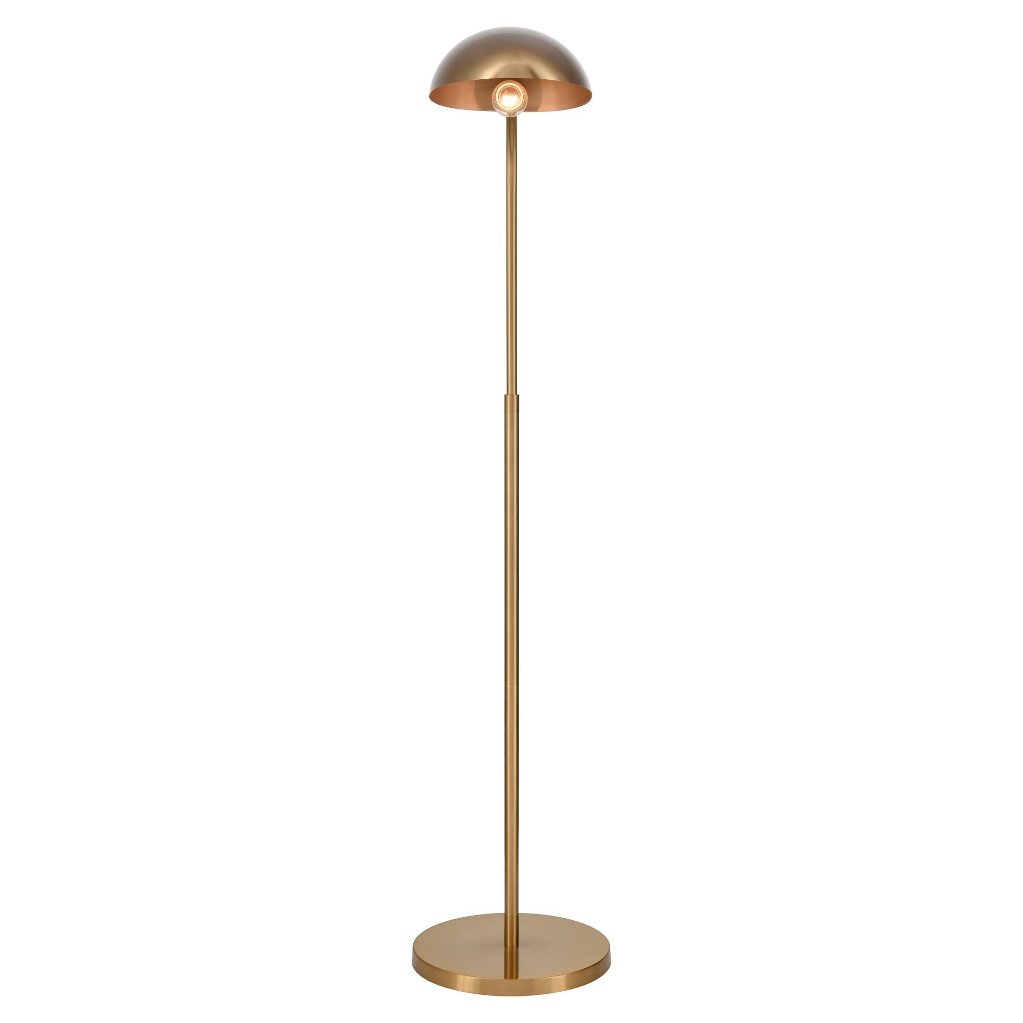 Shown in Aged Brass finish and Metal Dome shade