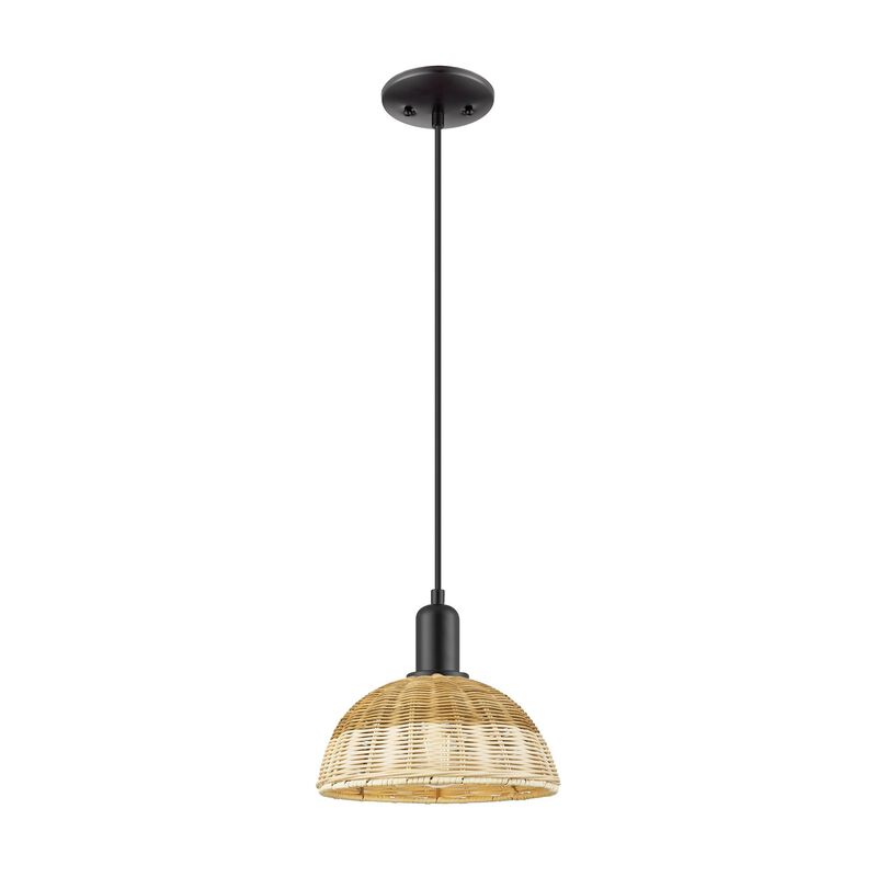 Bruno Marashlian Natural Ballston Dome 9 Inch Mini Pendant by Innovations Lighting