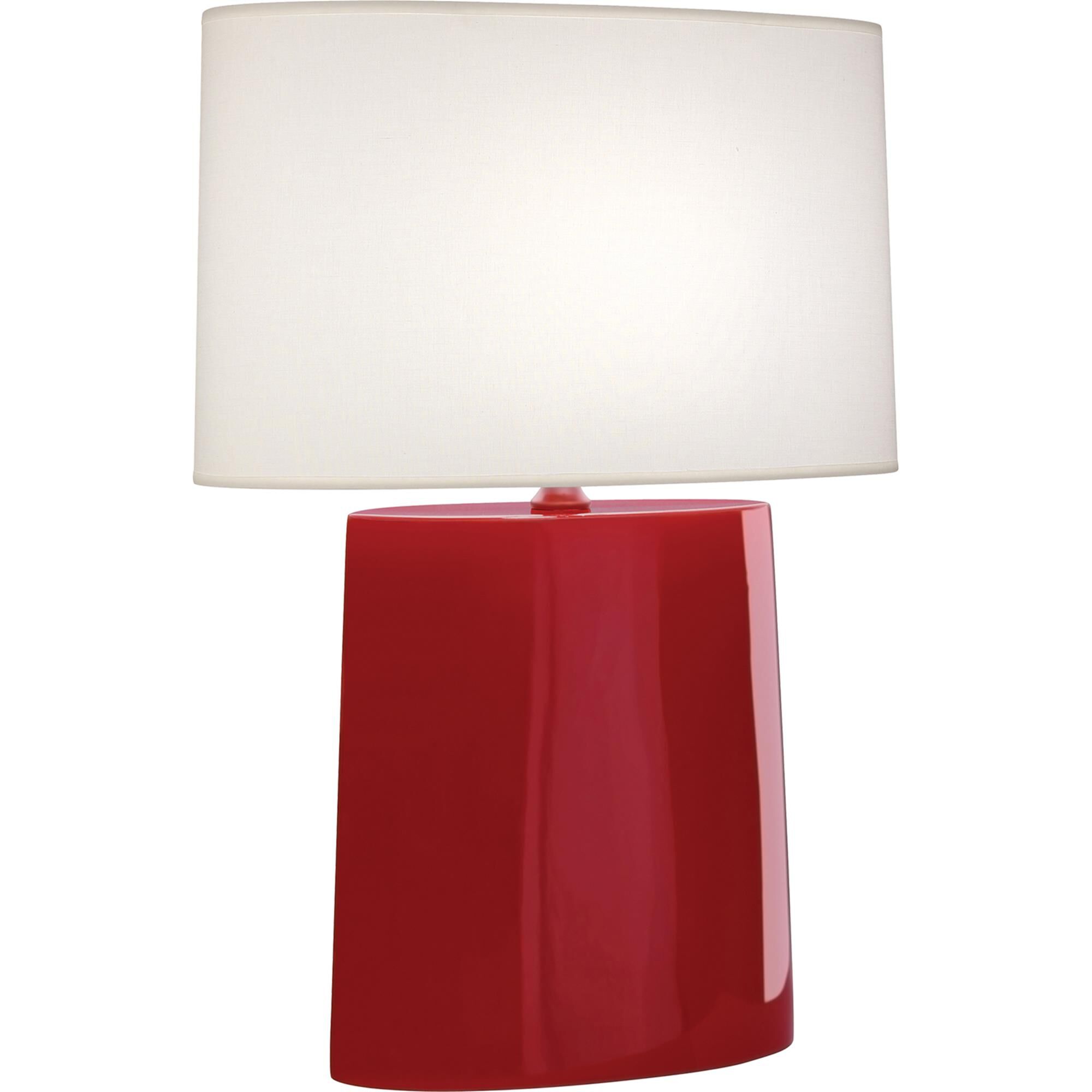 Shown in Ruby Red Glazed Ceramic finish