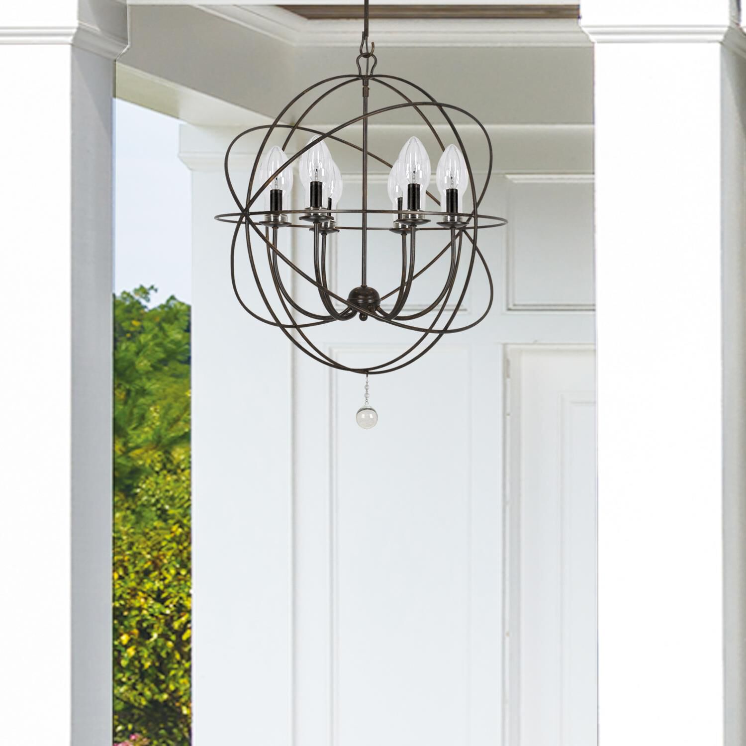 Solaris 27 Inch Tall 6 Light Outdoor Hanging Lantern by Crystorama