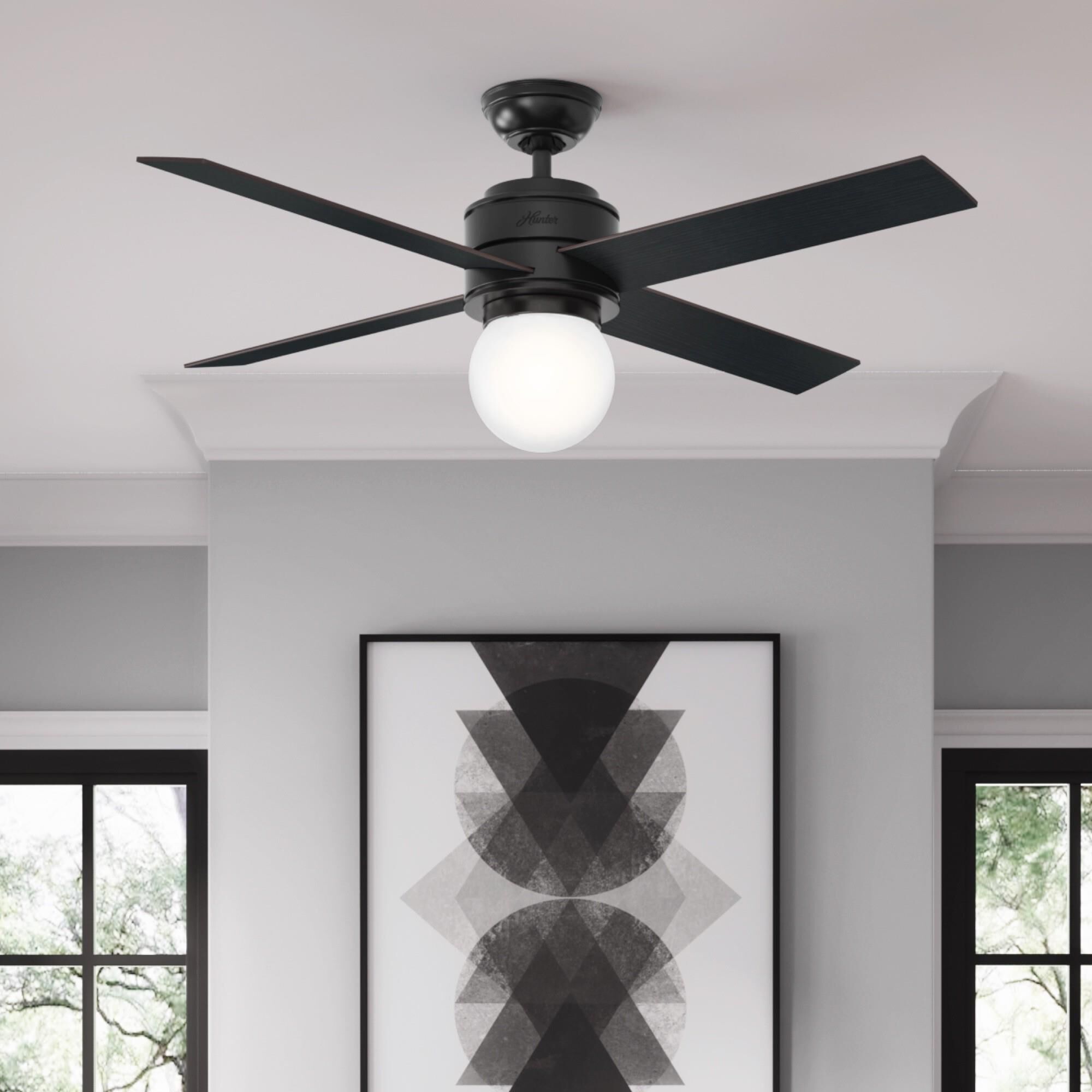 Hepburn 52 Inch Ceiling Fan with Light Kit by Hunter Fan