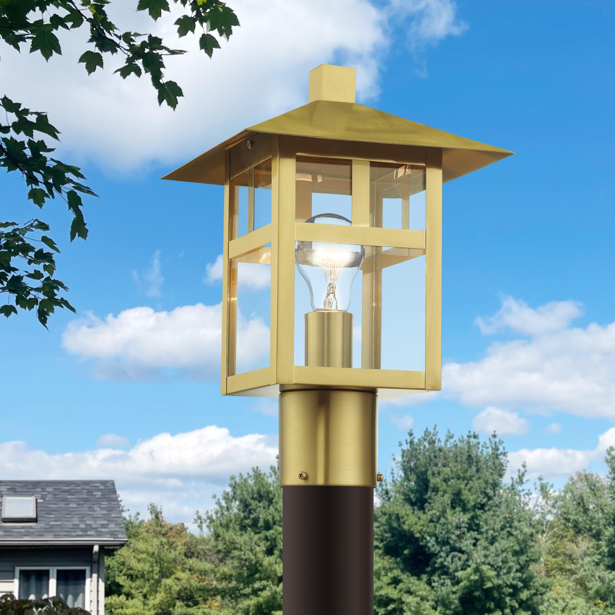 Crestlake 14 Inch Outdoor Post Lamp by Livex Lighting