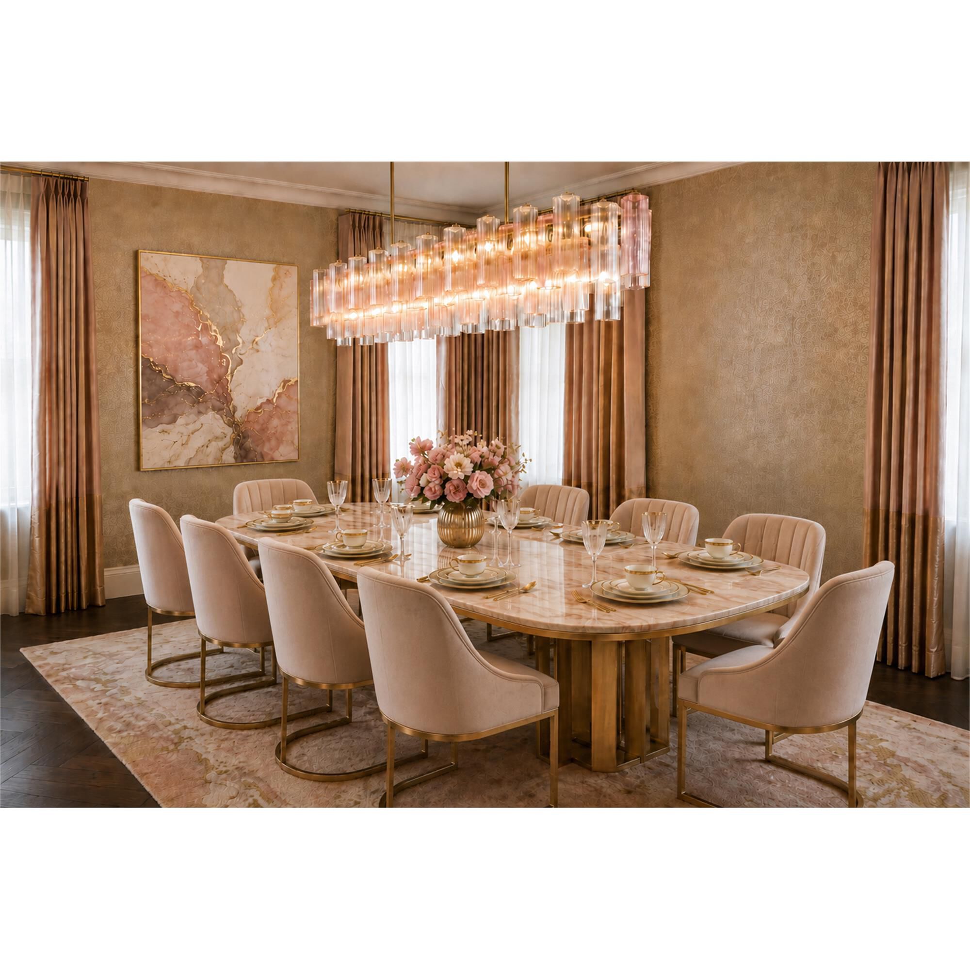 Addis Large Linear Chandelier,