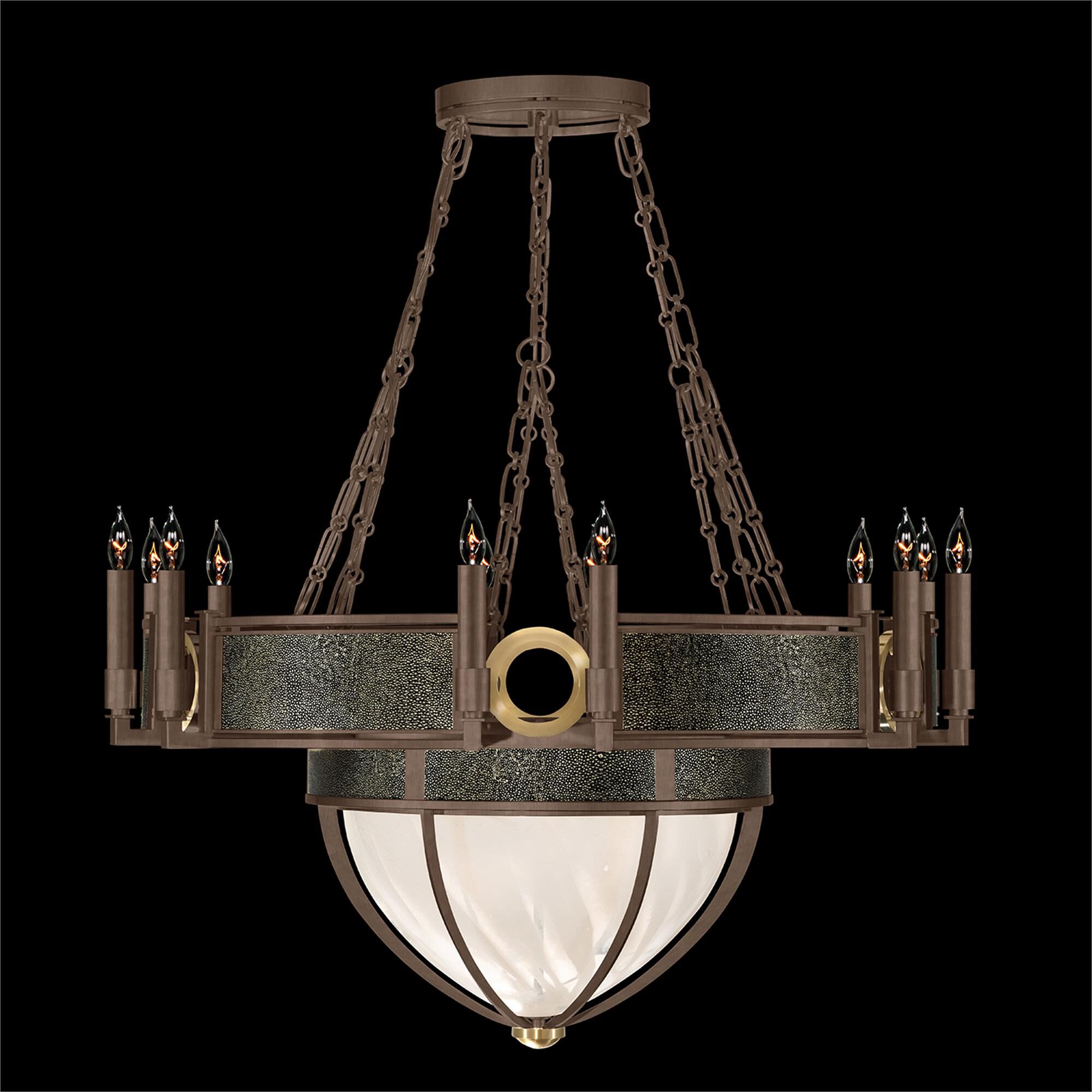 Shown in Bronze and Brass  finish and Black Knight accent