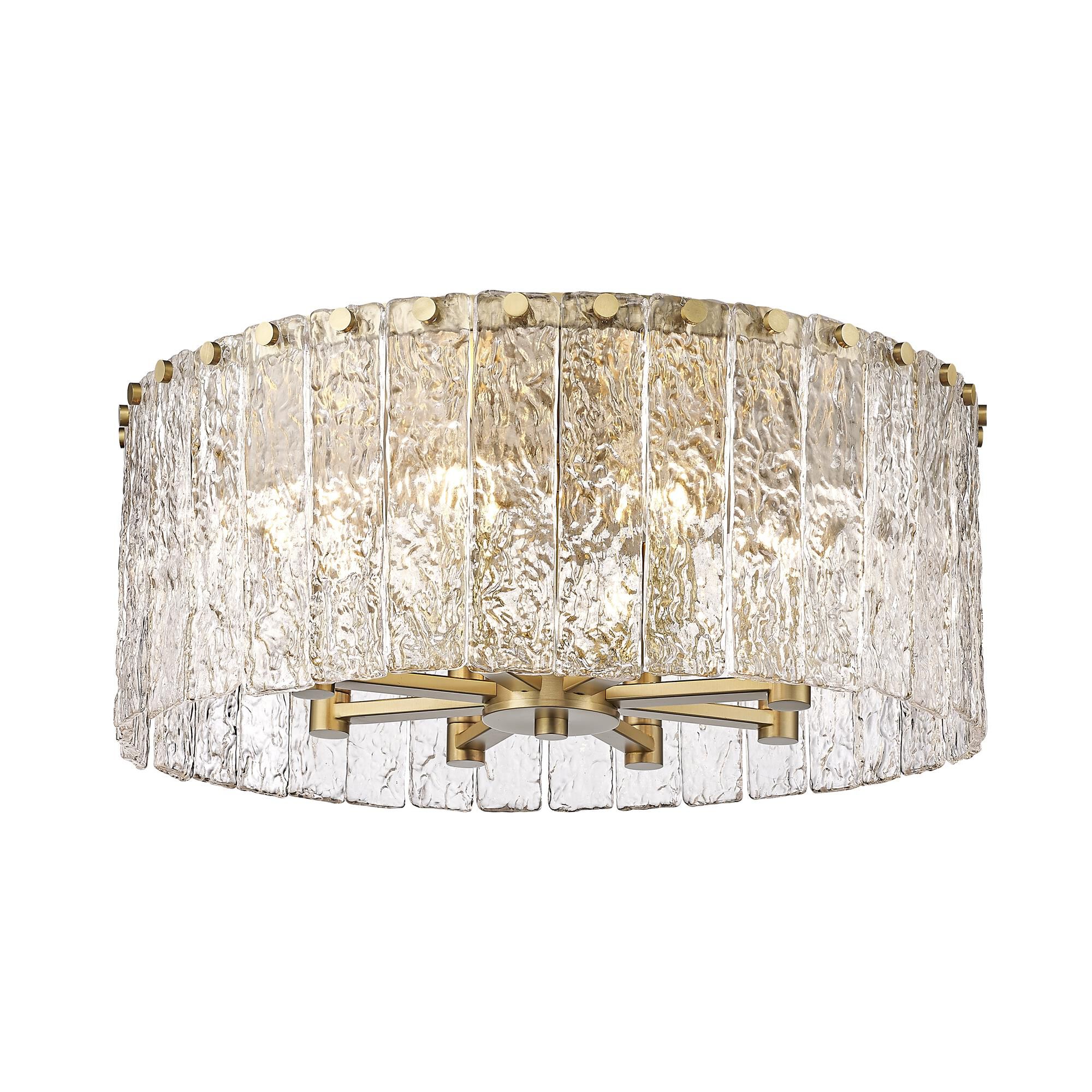 Shown in Modern Gold finish and Clear glass