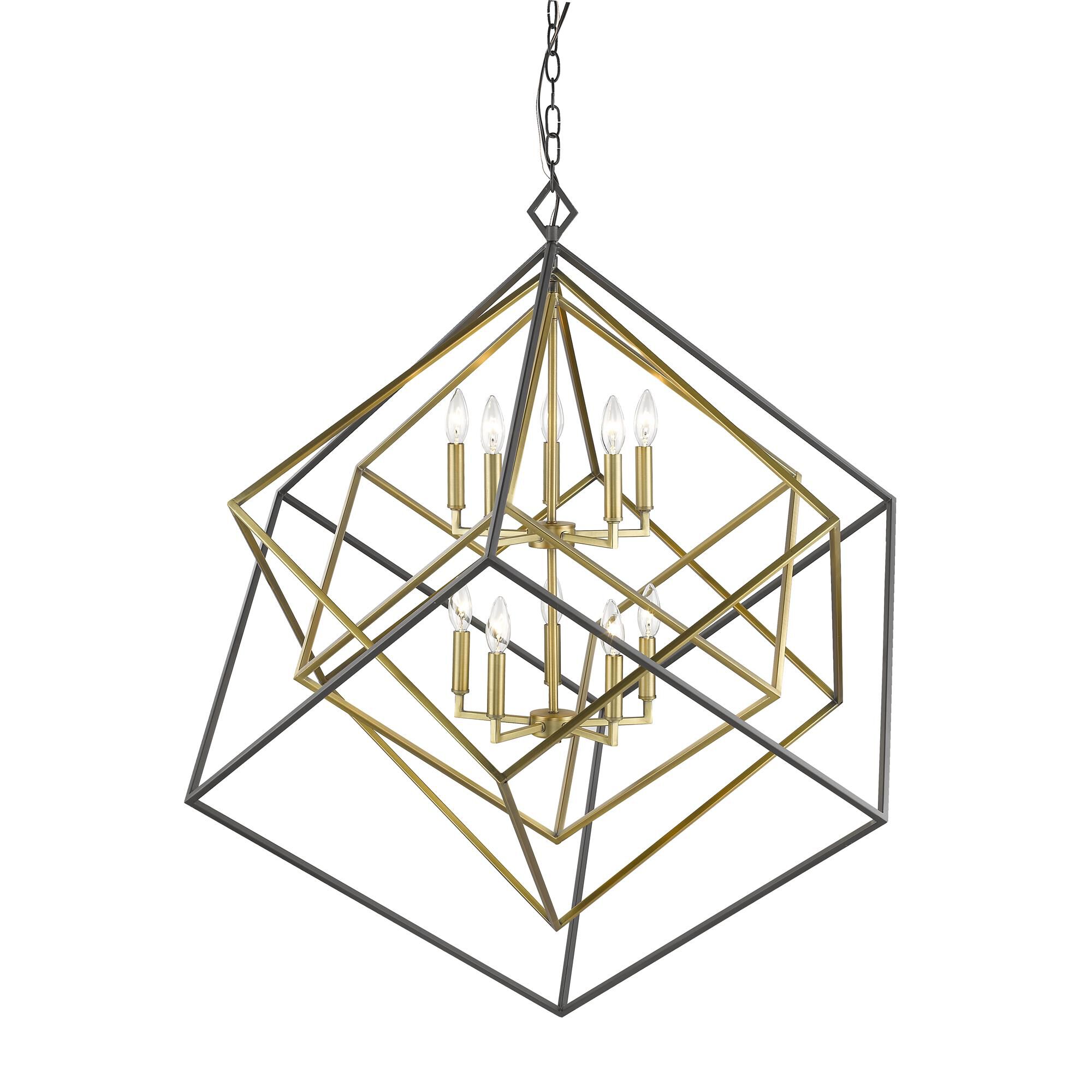 Shown in Olde Brass + Bronze finish and --- glass and --- shade
