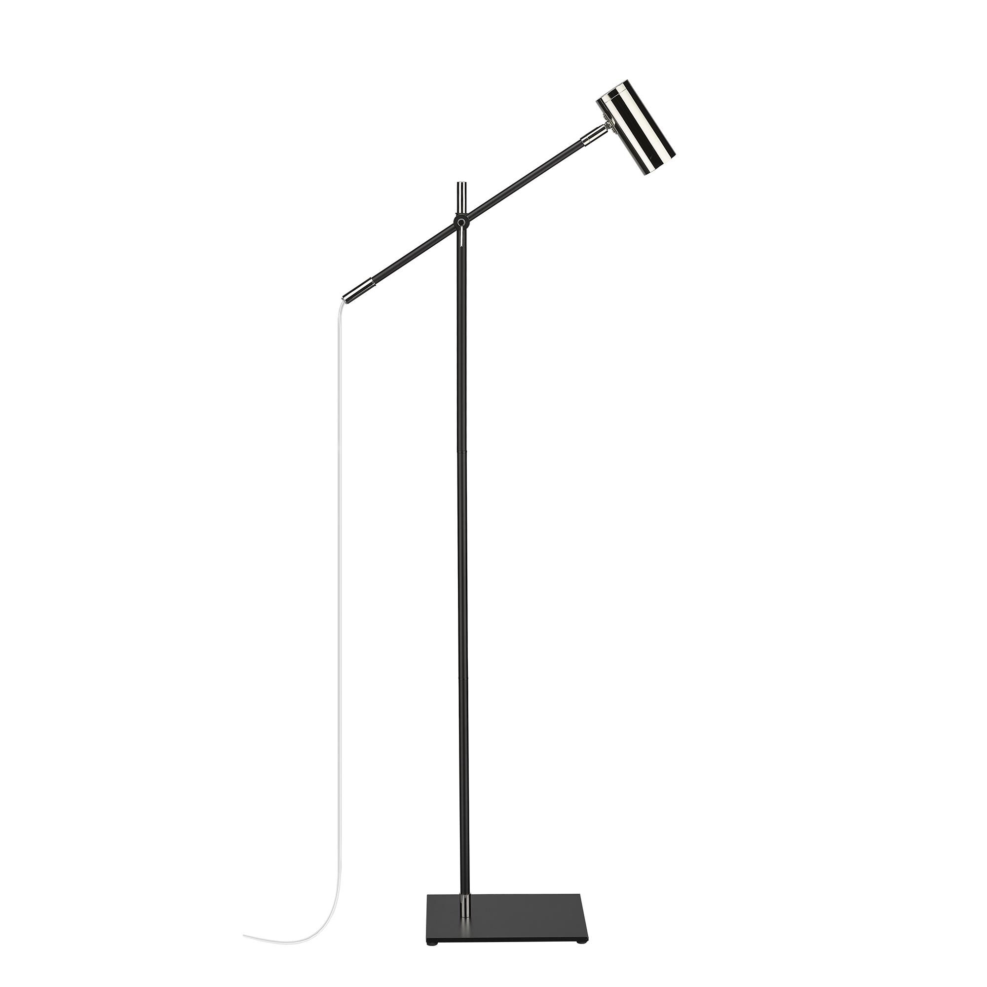 Shown in Matte Black And Polished Nickel finish and Aluminum glass and Aluminum shade