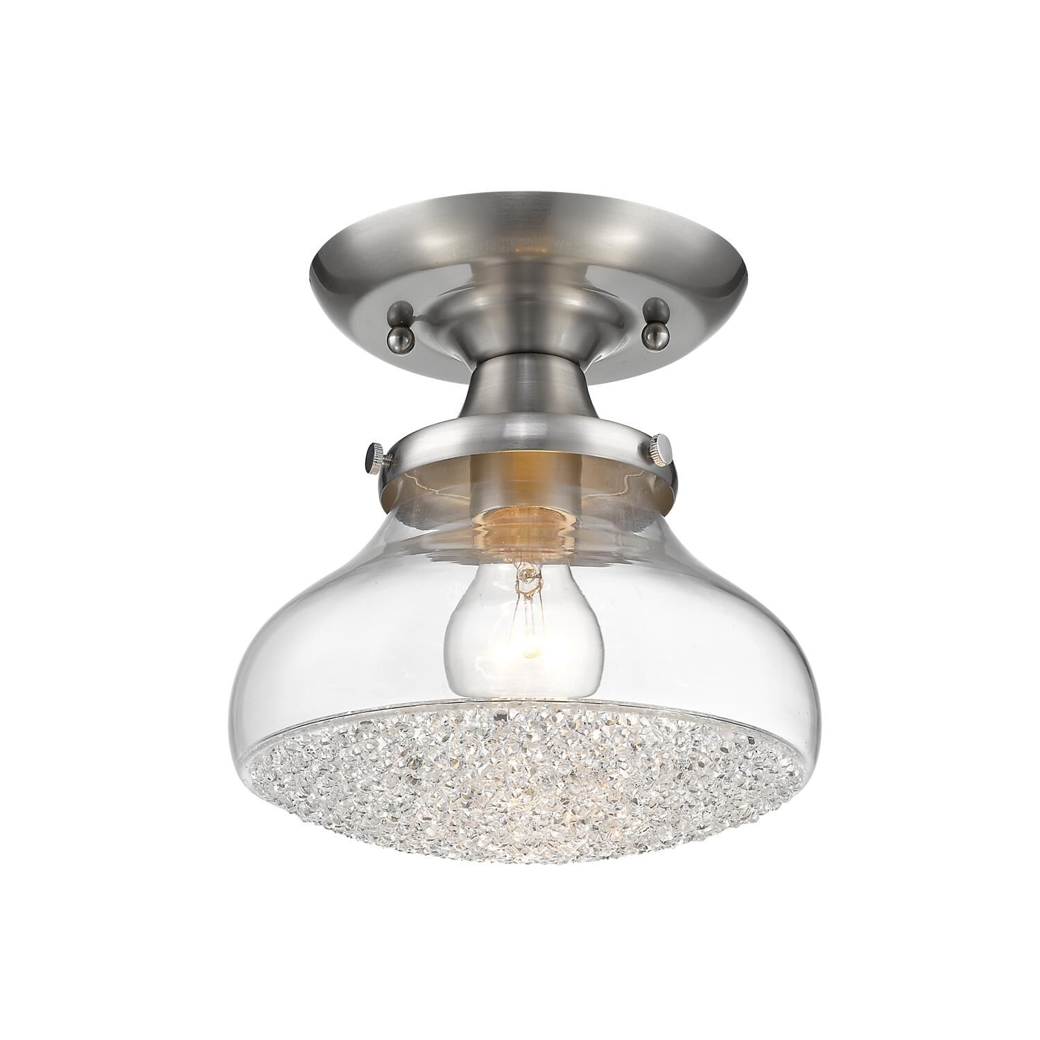 Asha 8 Inch 1 Light Semi Flush Mount by Golden Lighting