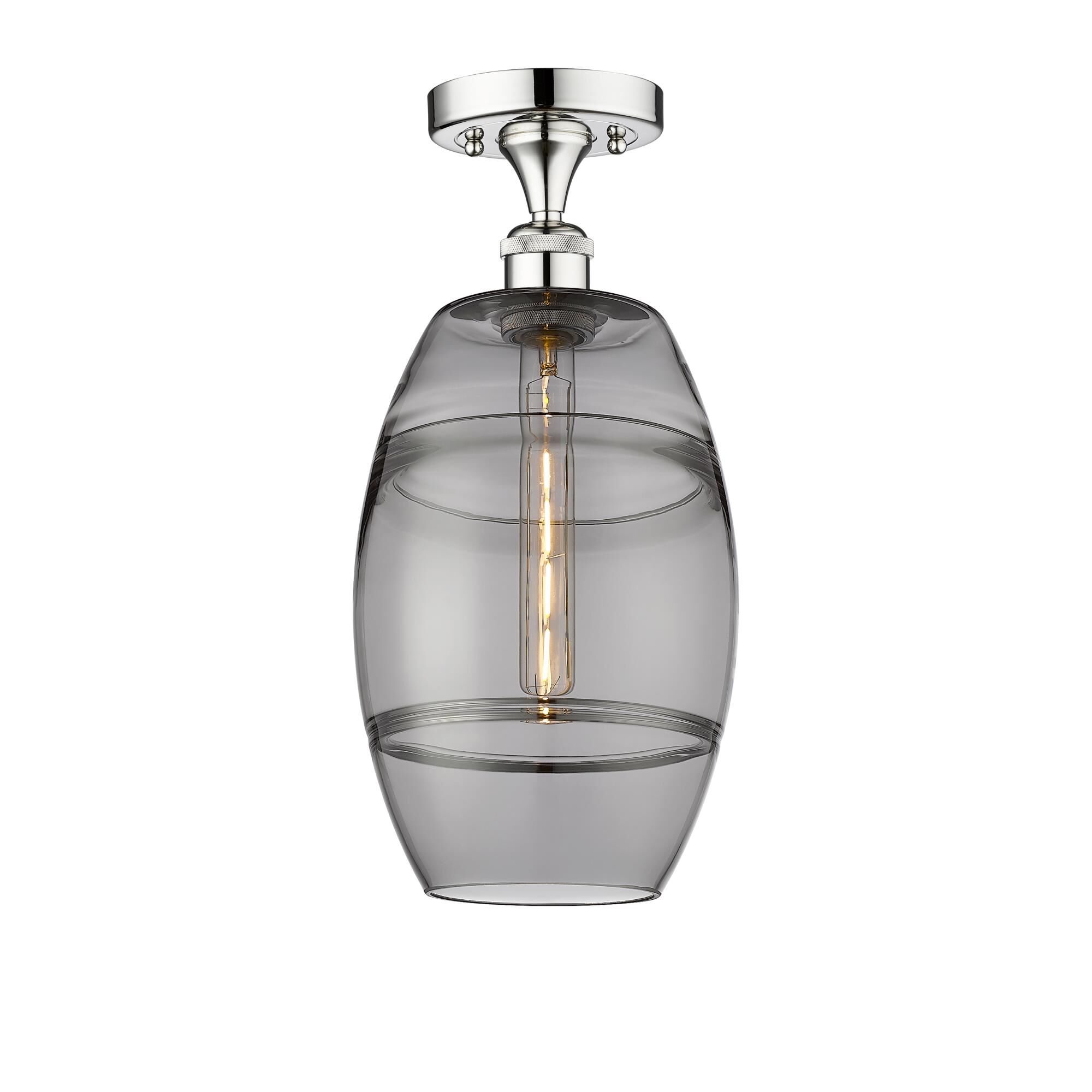 Shown in Polished Chrome finish and Light Smoke glass