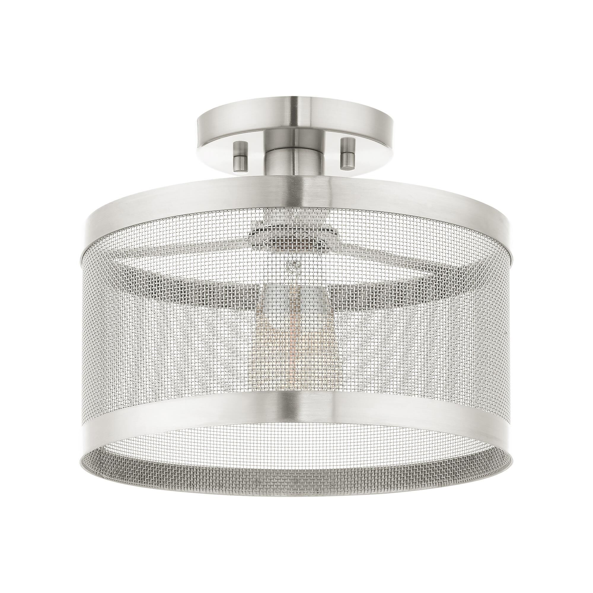 Industro 1 Light Semi Flush Mount by Livex Lighting
