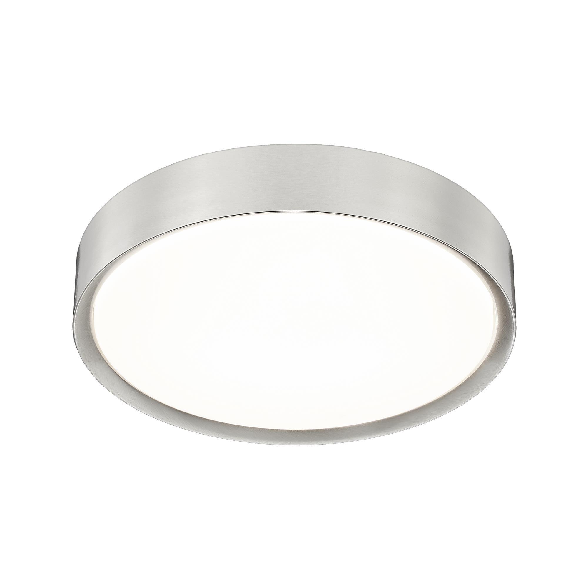 Shown in Brushed Nickel finish and Frosted glass and Frosted shade