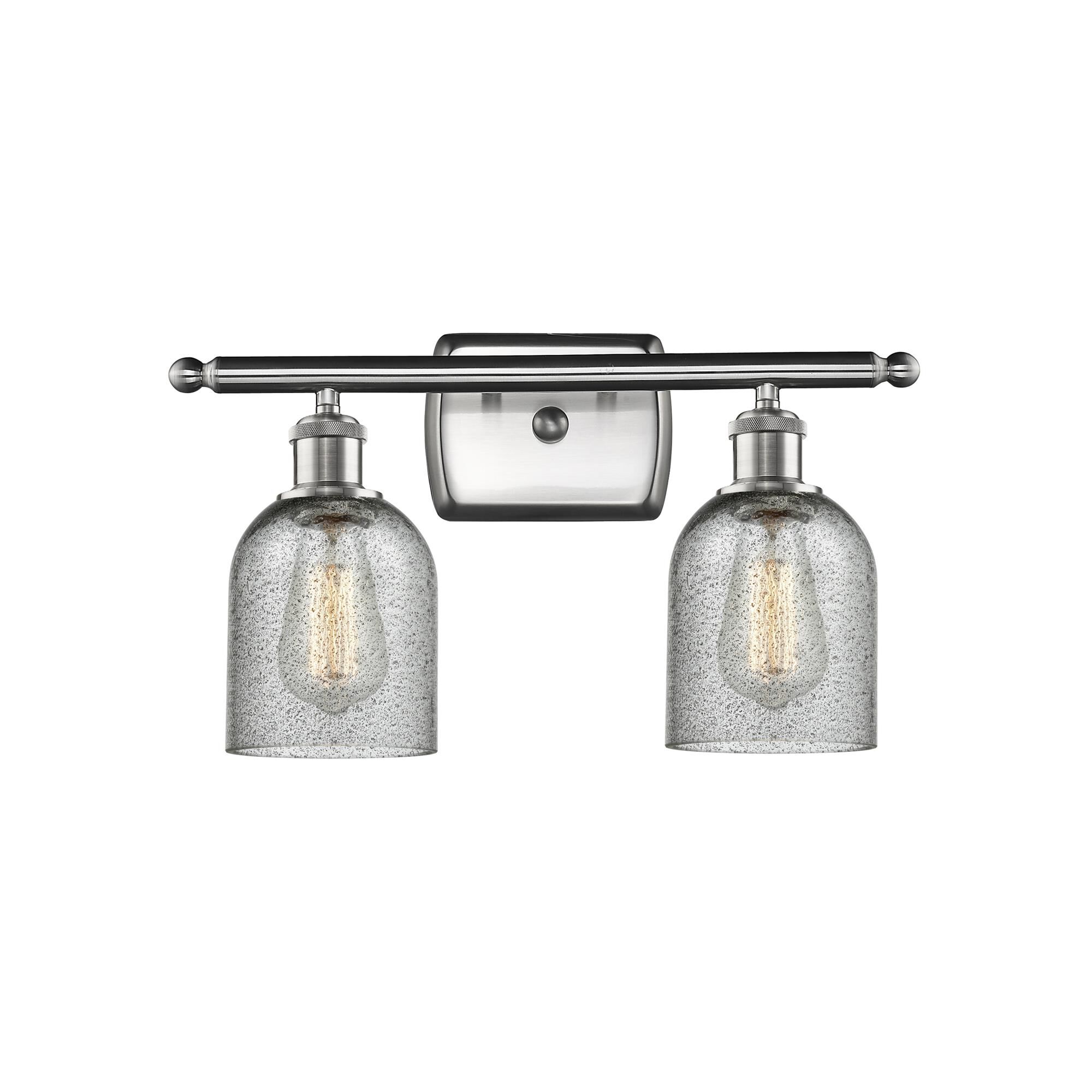 Shown in Brushed Satin Nickel finish and Charcoal glass