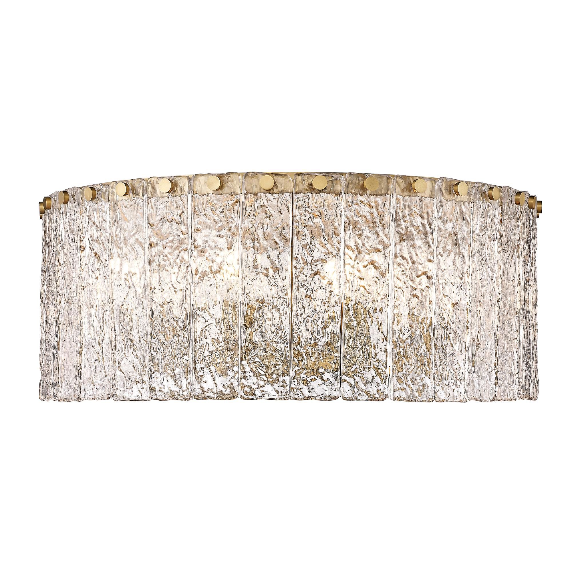 Shown in Modern Gold finish and Clear glass