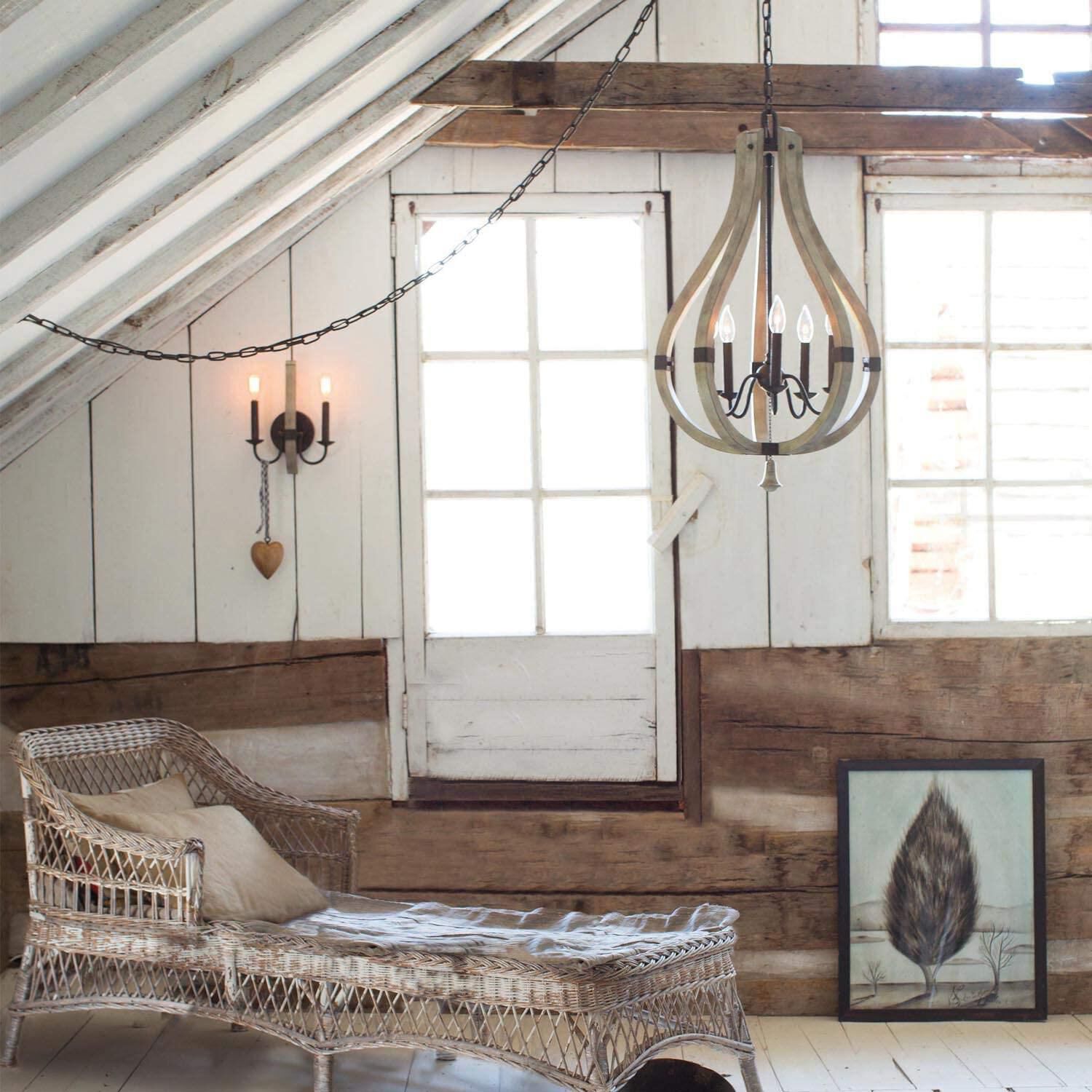 Shown in Iron Rust finish and Wood accent