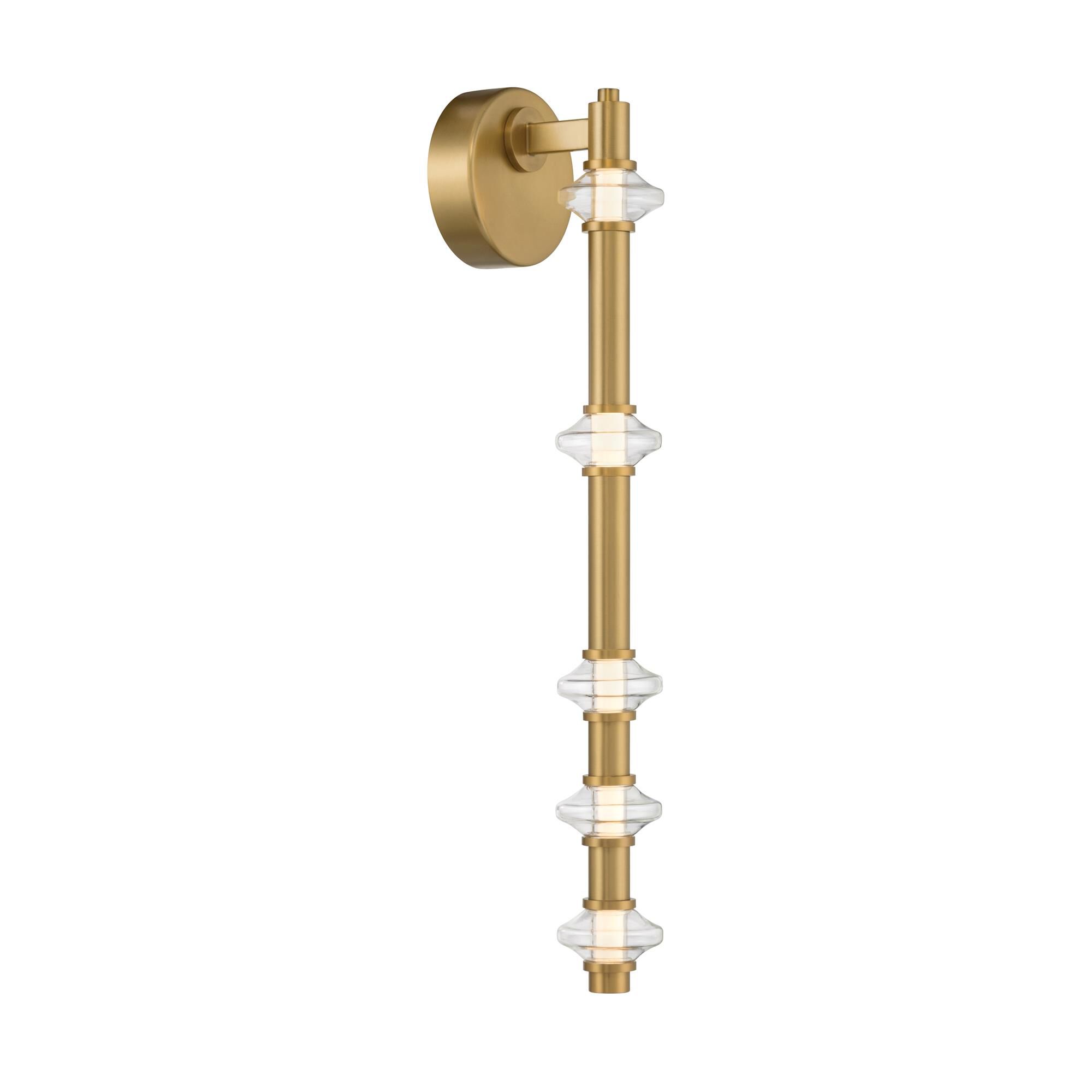 Shown in Legacy Brass finish and Clear glass