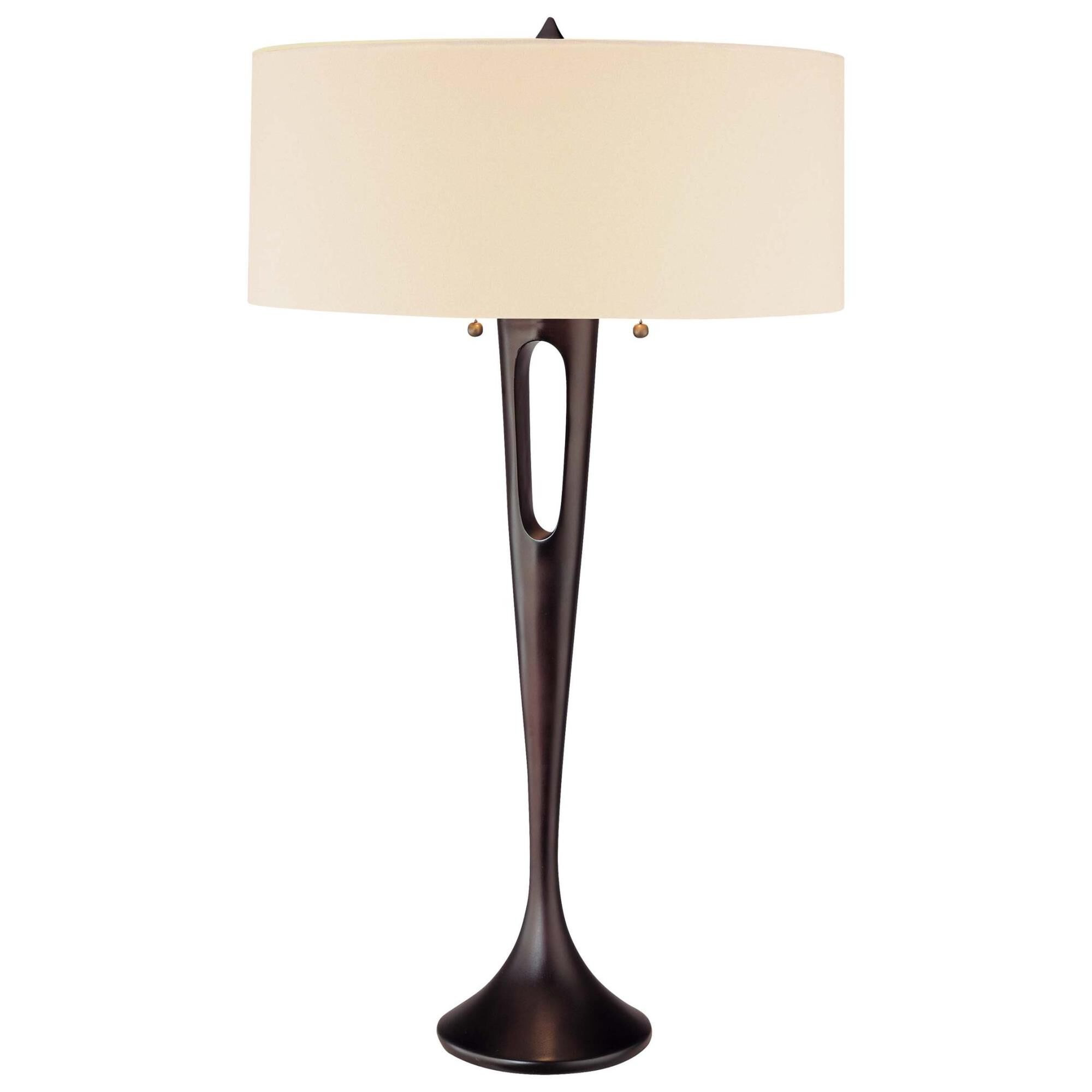 Shown in Antique Dorian Bronze finish and Ivory Linen shade