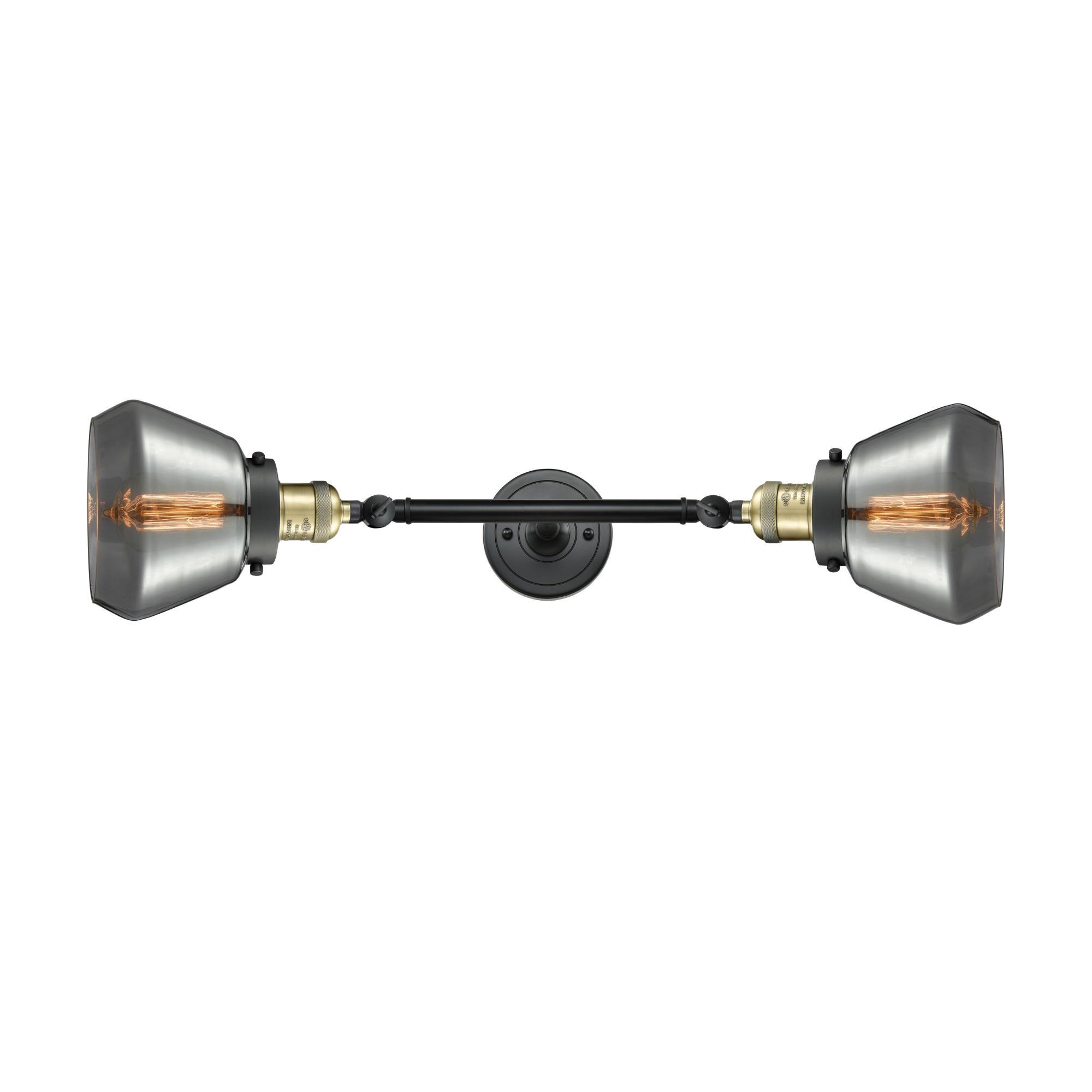 Shown in Black Antique Brass finish and Plated Smoked glass