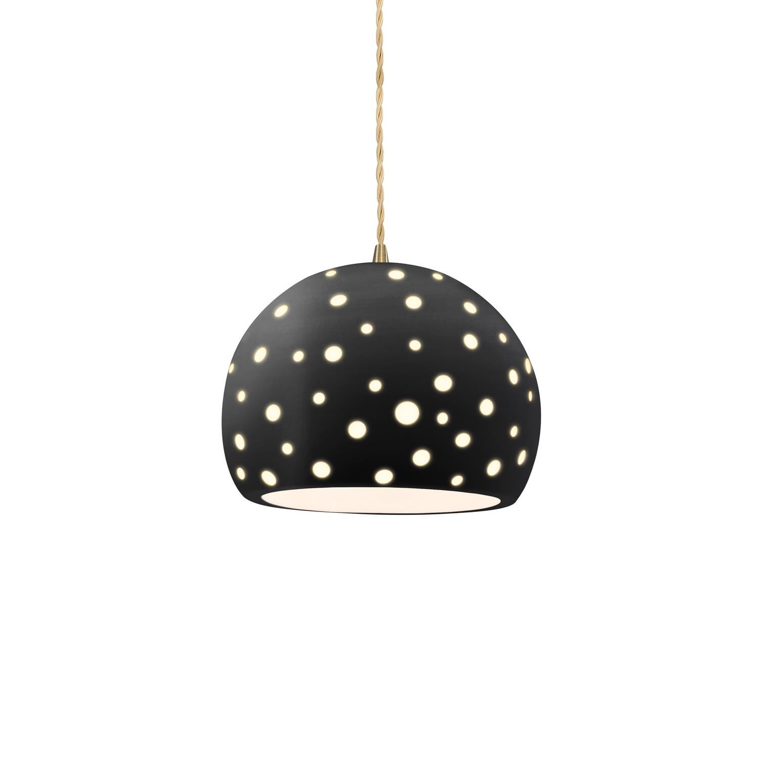 Perforated Globe 7 Inch Mini Pendant by Justice Design Group