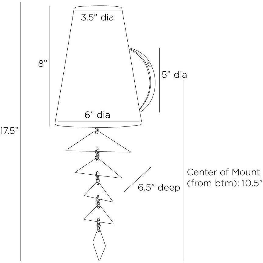 Ellie 18 Inch Wall Sconce by Arteriors Home