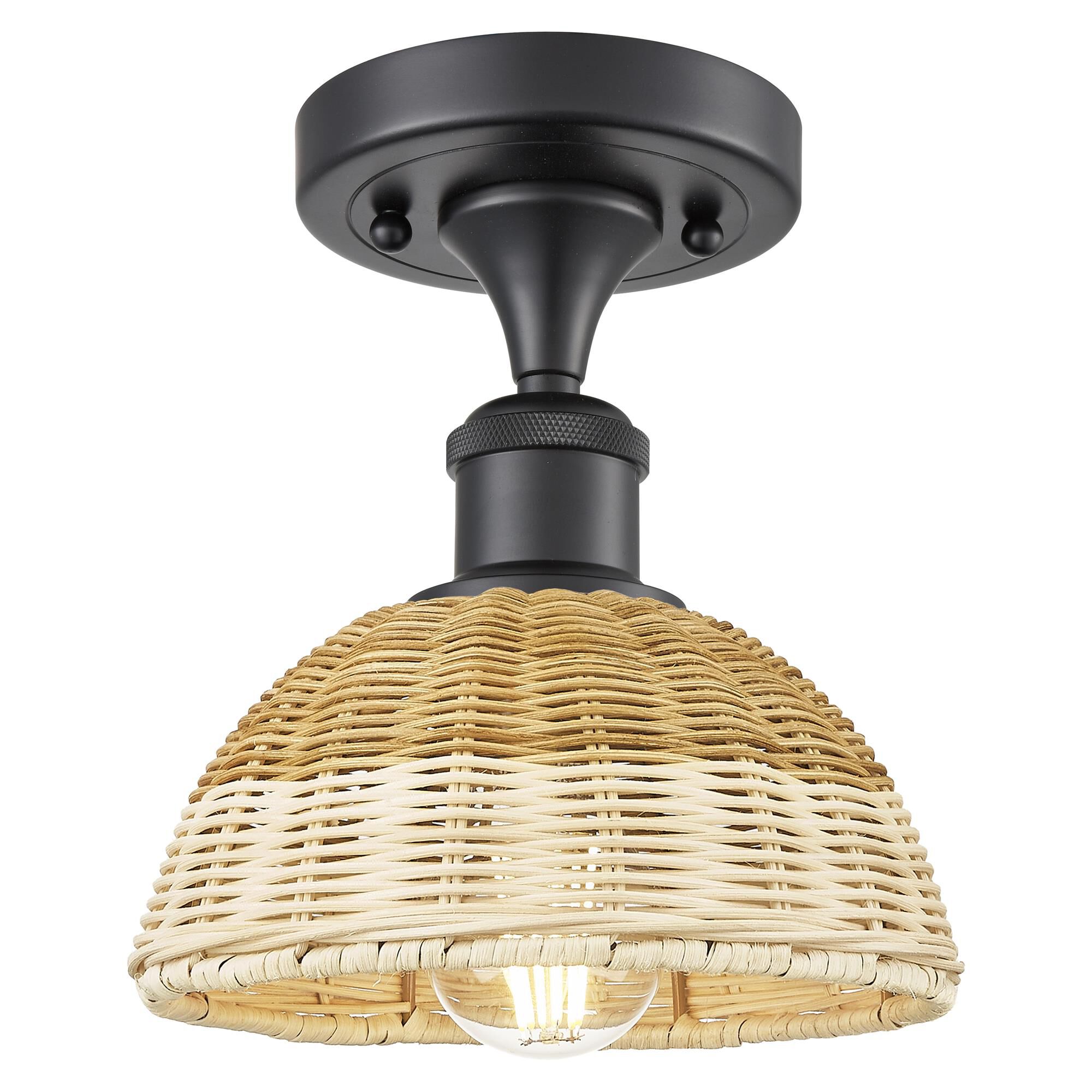 Shown in Matte Black finish and Natural shade