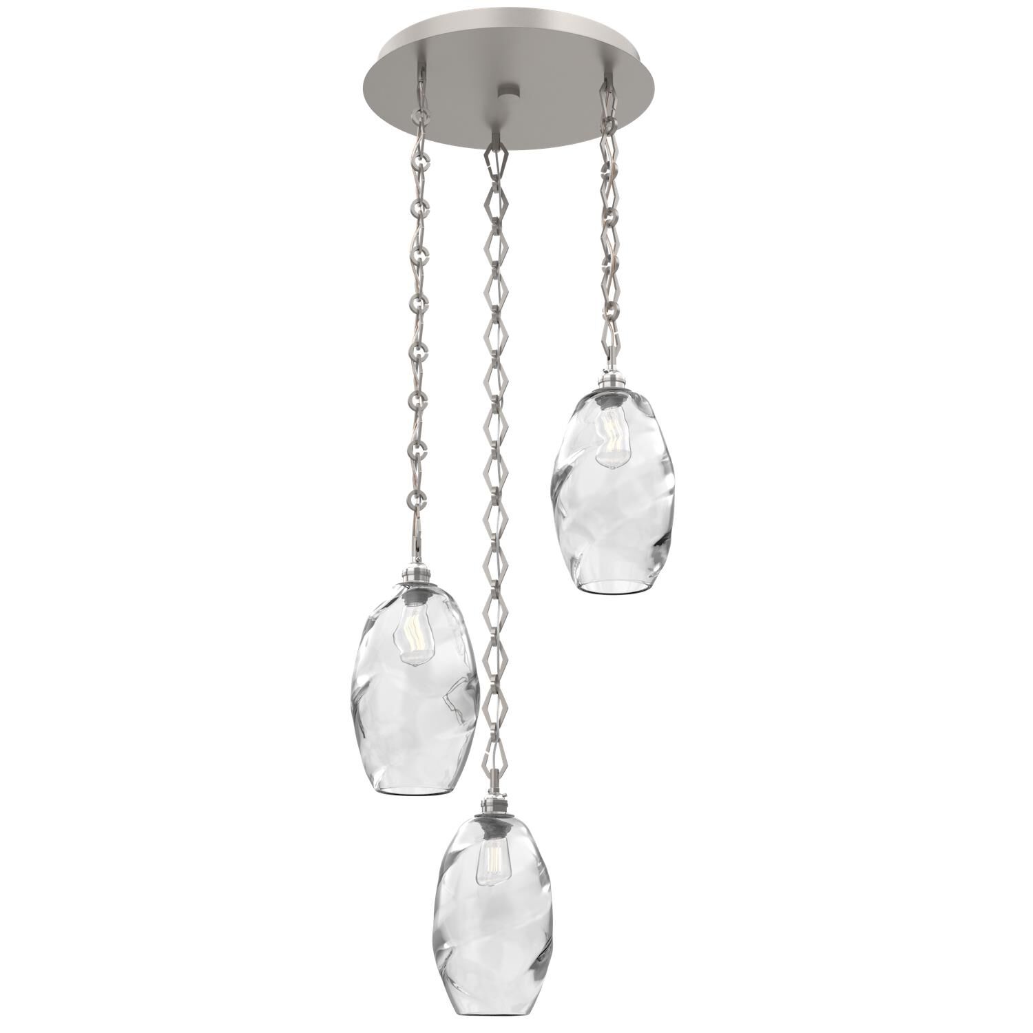 Levi Wilson Ellisse 19 Inch Multi Light Pendant by Hammerton Studio