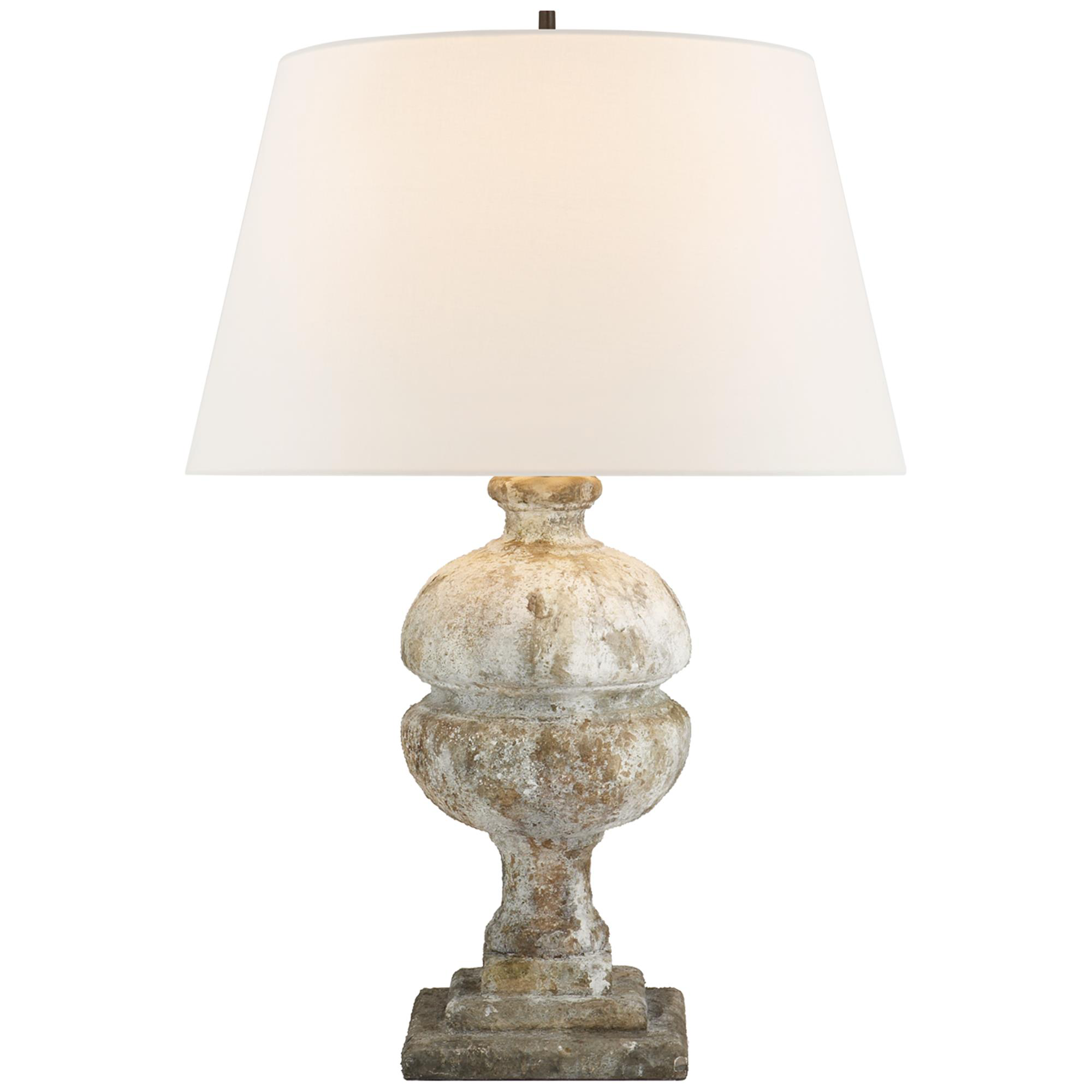 Shown in Garden Stone finish and Linen shade