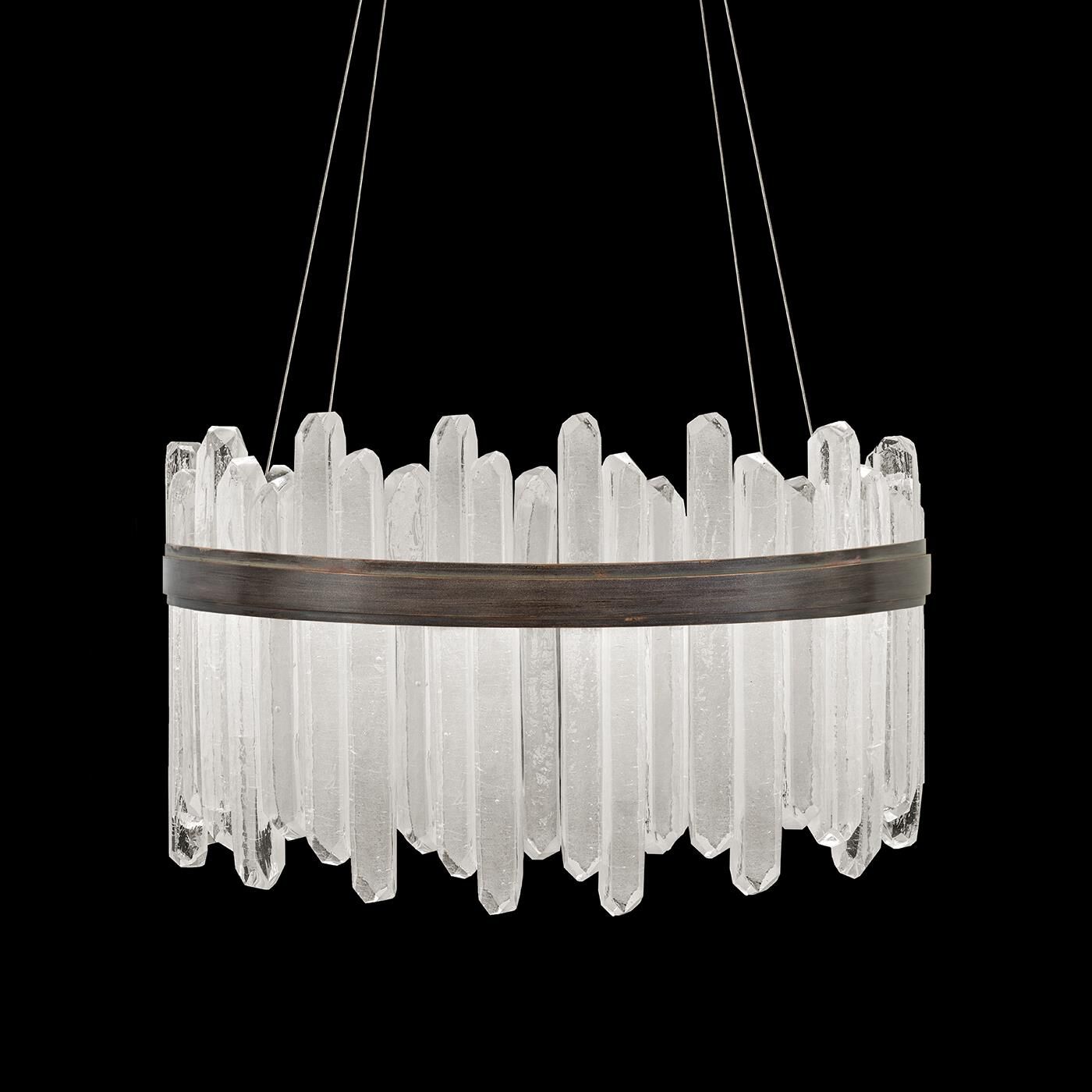 Shown in Bronze finish and False crystal and False glass