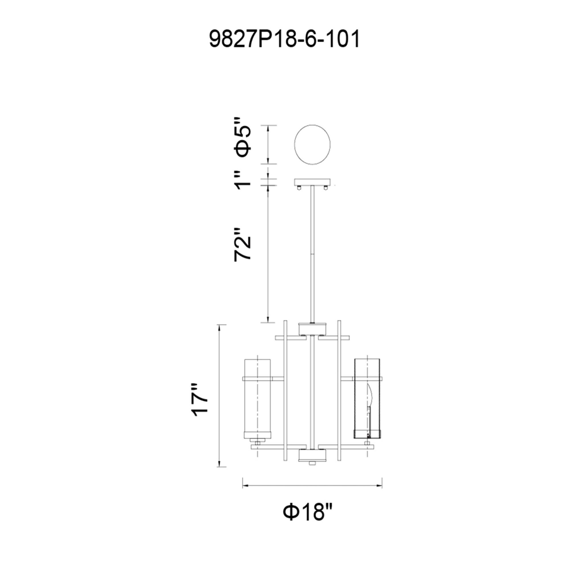 Shown in Black finish and Clear shade