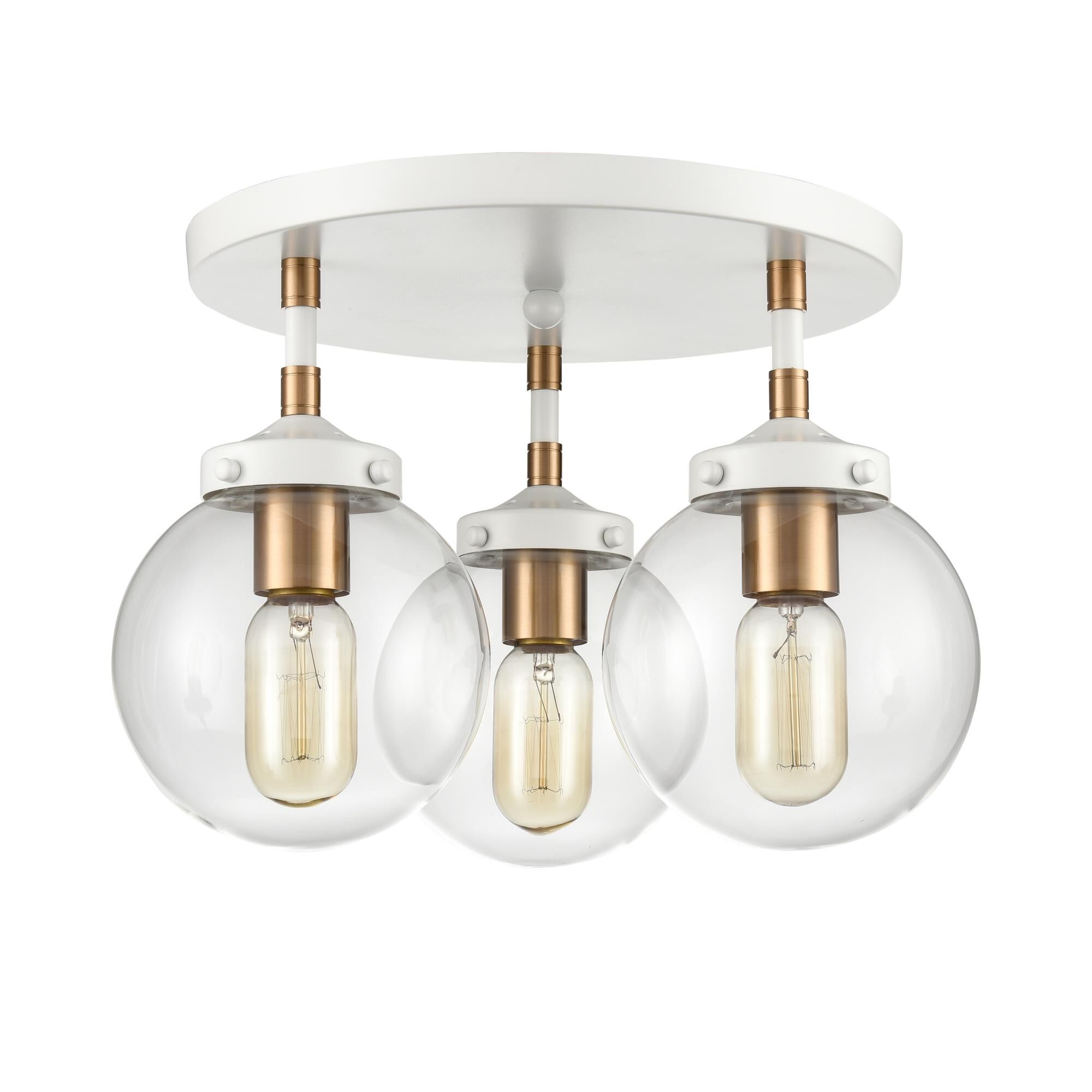 Shown in White finish and Clear glass