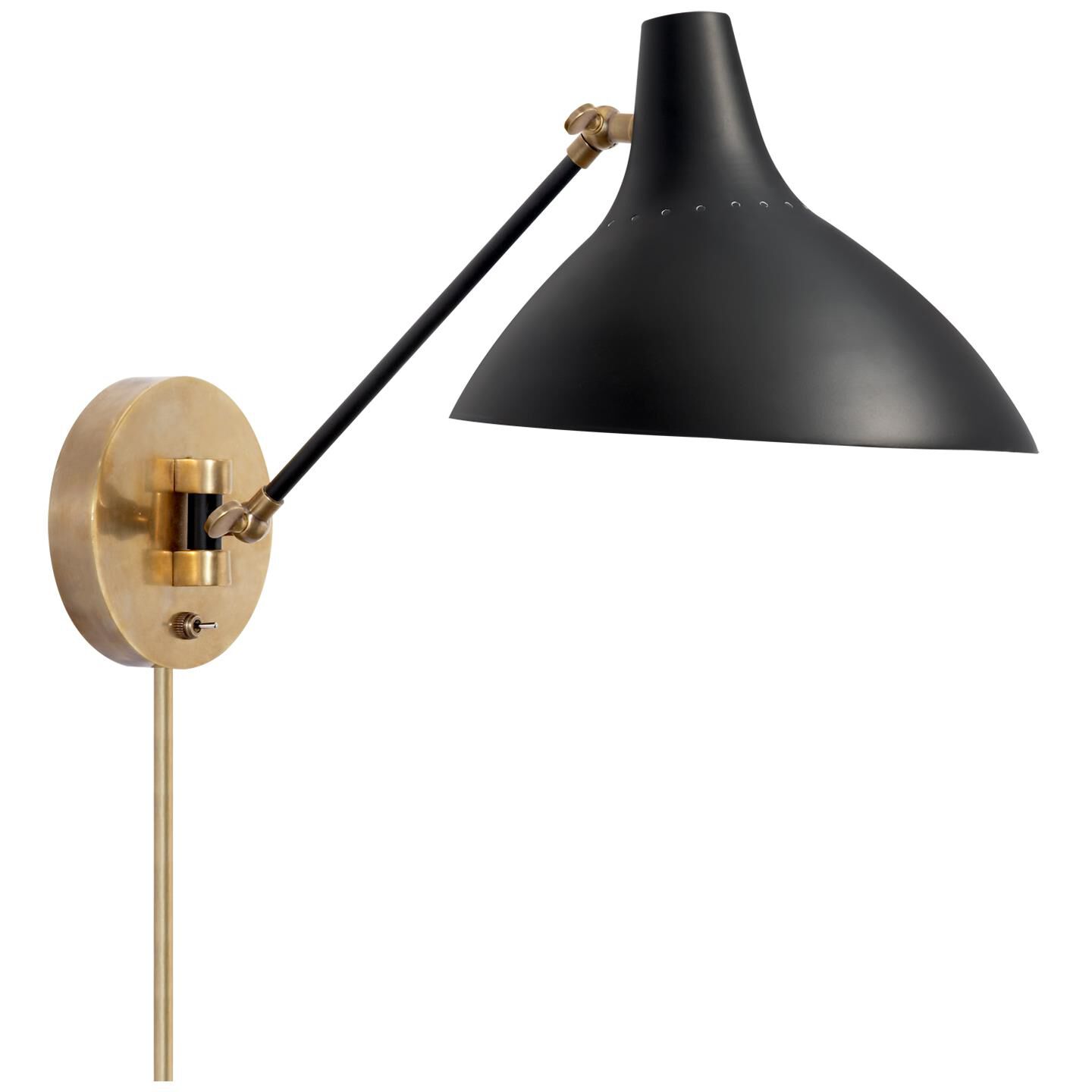 Shown in Black And Brass finish
