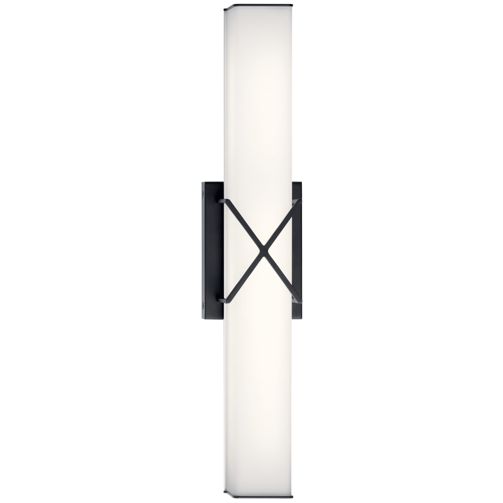 Shown in Matte Black finish and Satin Etched White glass