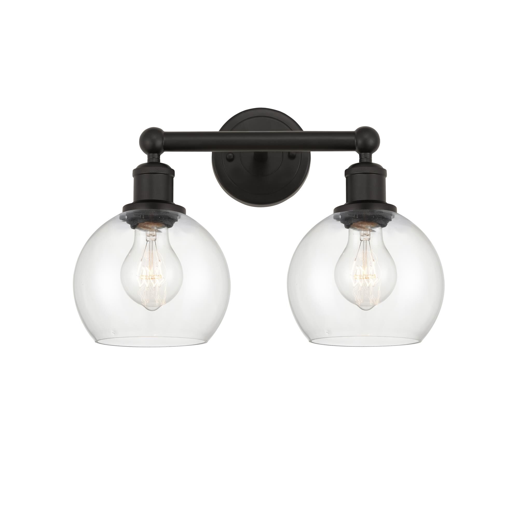 Shown in Oil Rubbed Bronze, Clear finish and Clear glass and Clear Glass shade