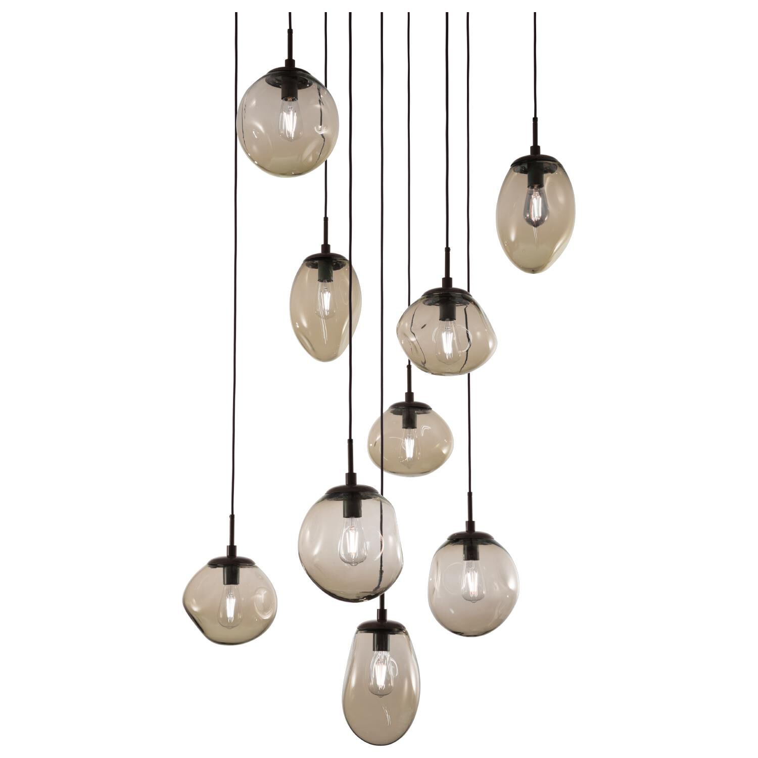 Shown in Flat Bronze finish and Blown Bronze glass