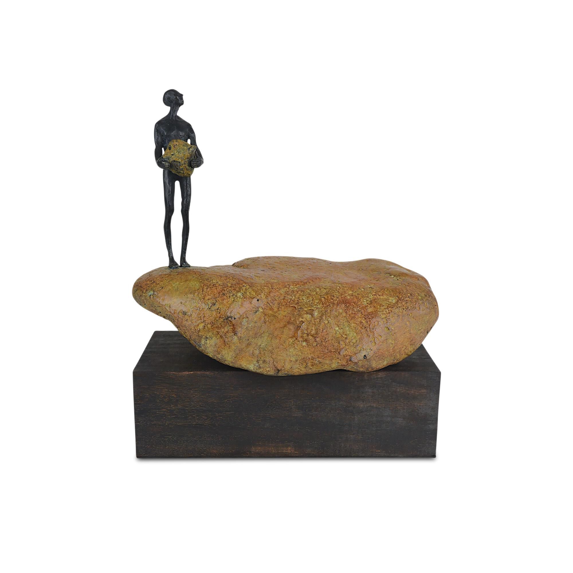 Man On Rock Sculpture by Currey and Company