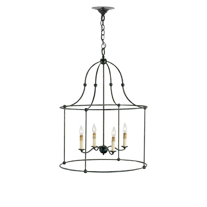 Fitzjames 25 Inch Cage Pendant by Currey and Company