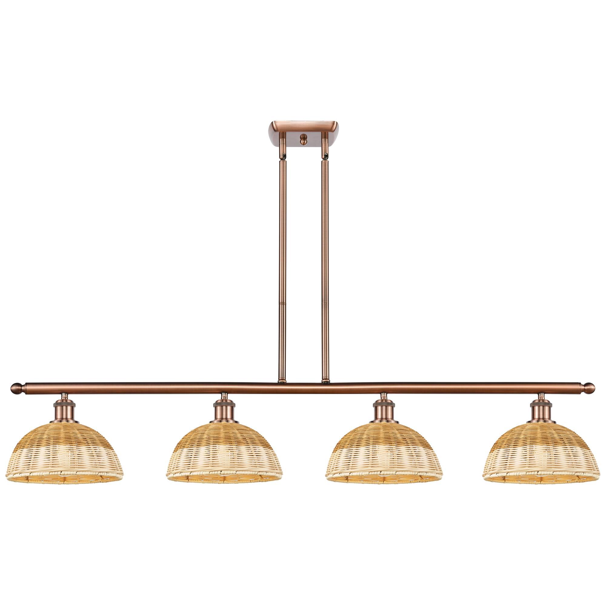 Shown in Antique Copper finish and Natural shade