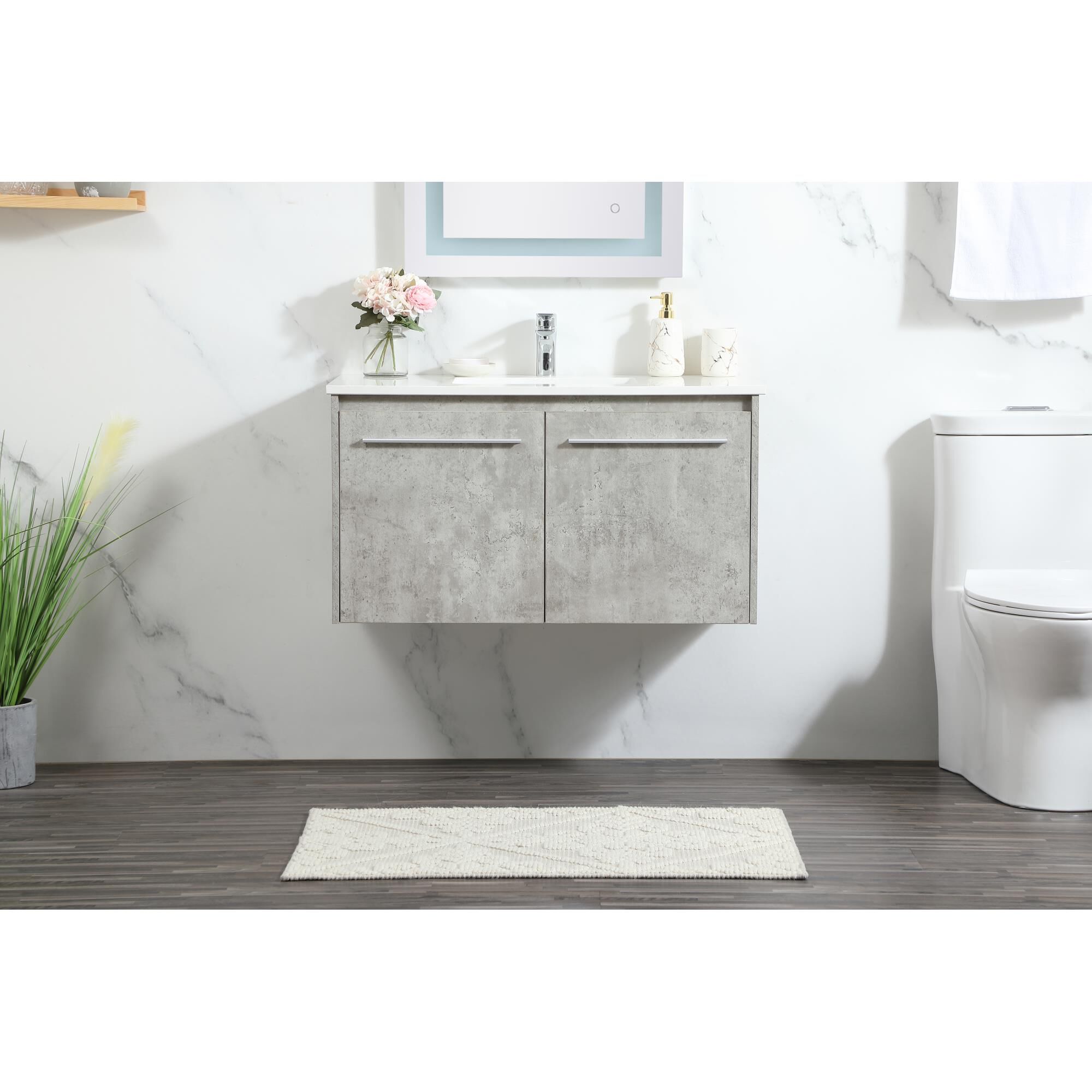 Shown in Concrete Grey finish