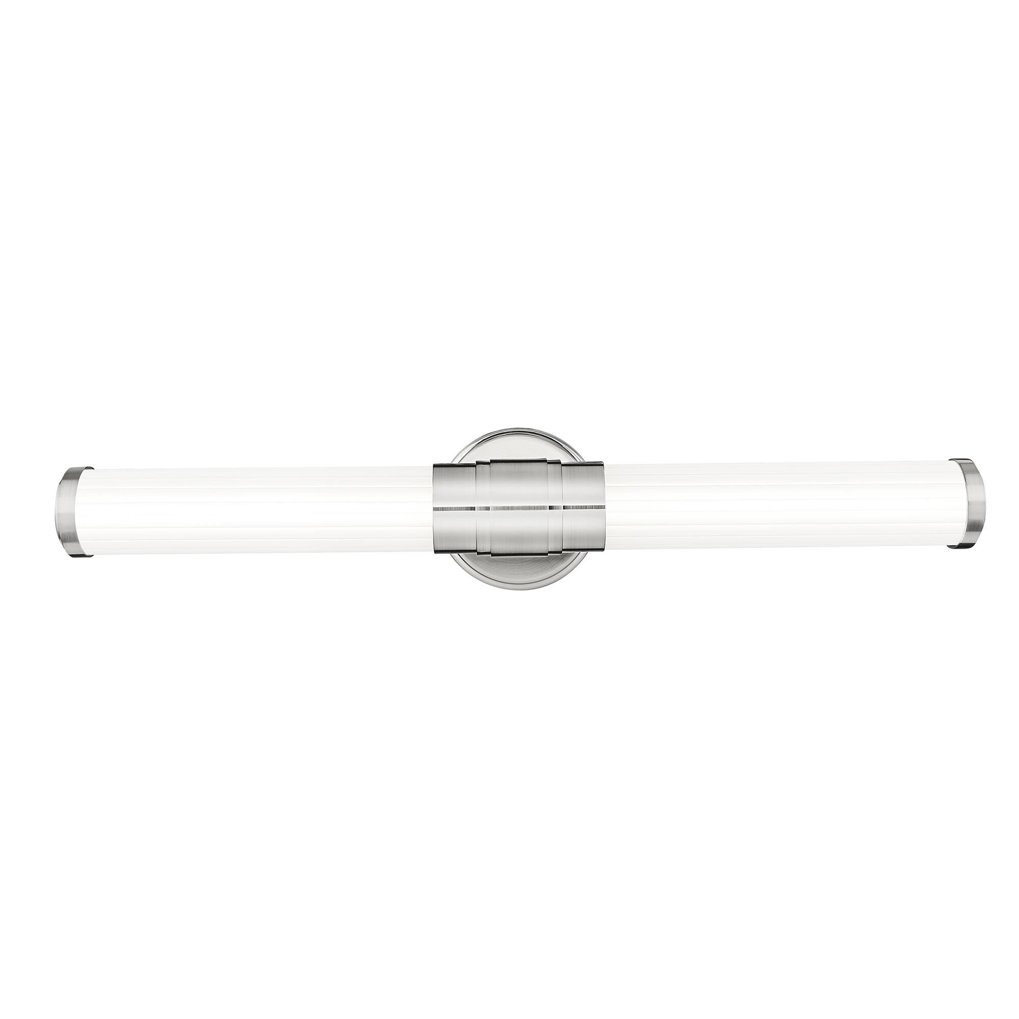 Shown in Brushed Nickel finish and Opal White glass and Opal White shade