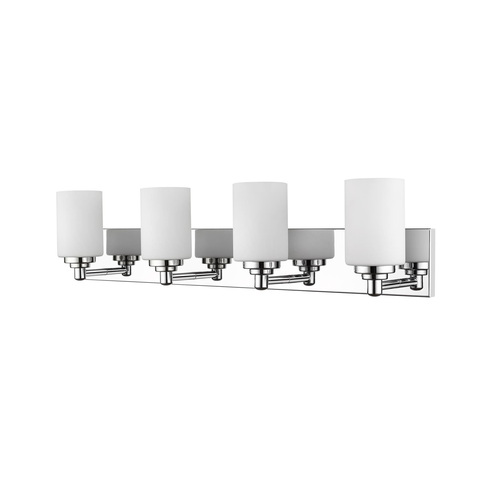 Shown in Chrome finish and Glass shade