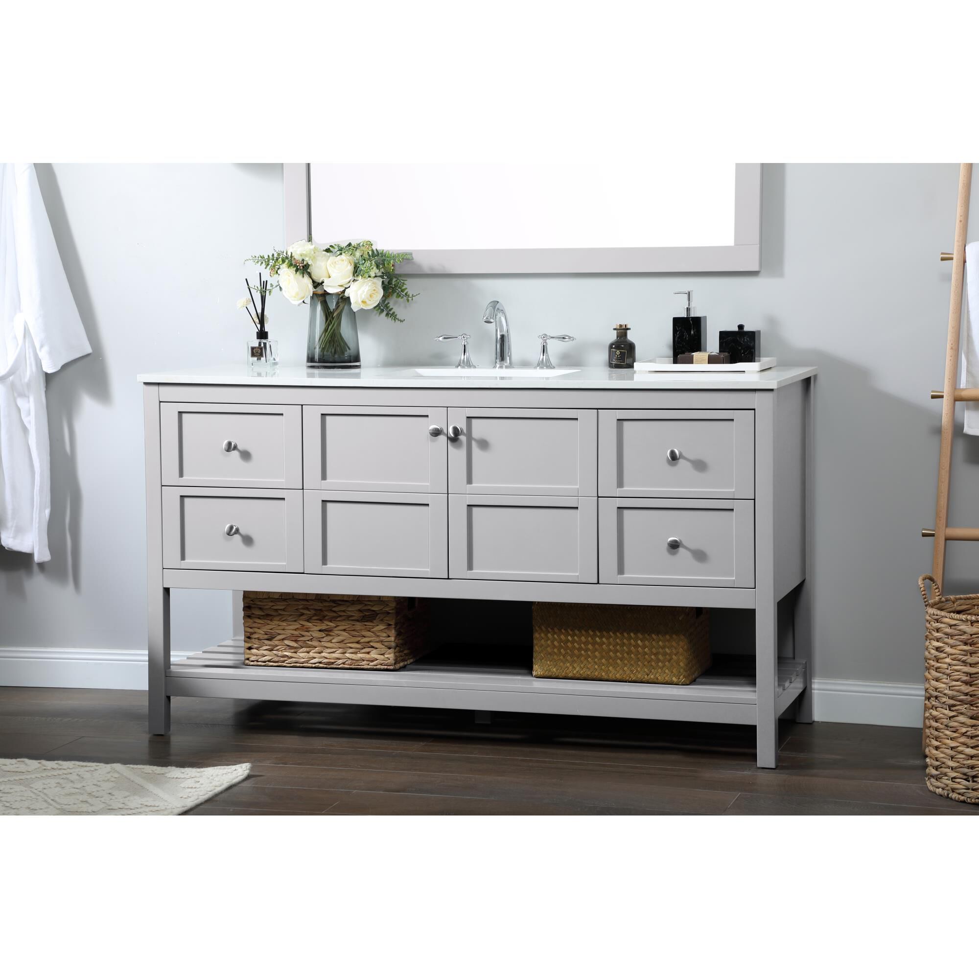 Shown in Grey finish