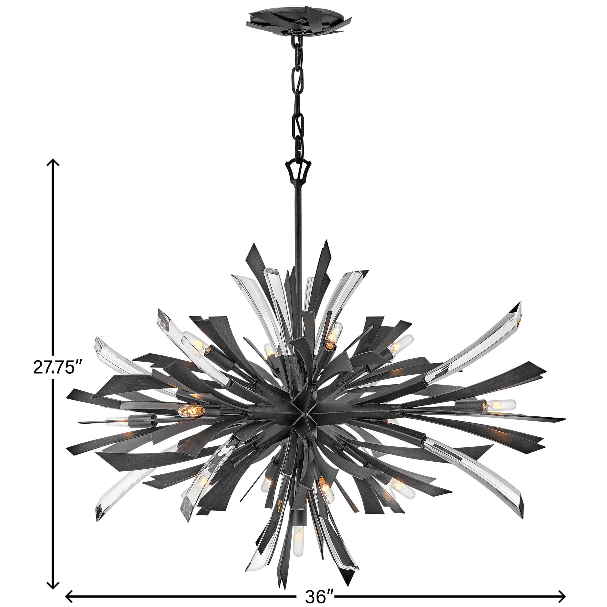Vida 36 Inch 13 Light Chandelier by Fredrick Ramond