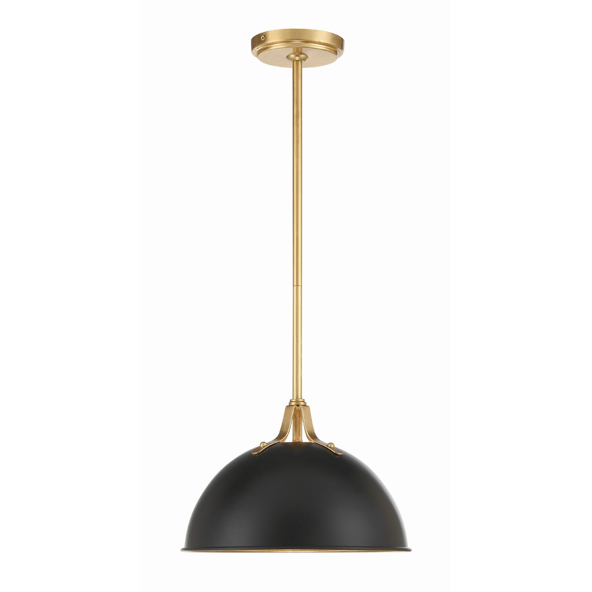 Shown in Matte Black + Antique Gold finish