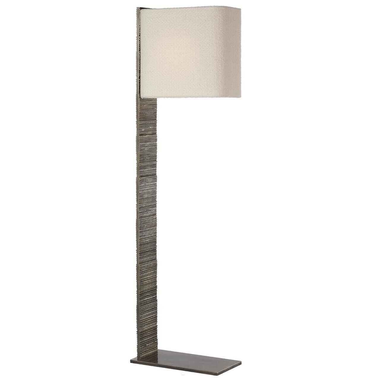 Shown in Ridged Graphite finish and Boucle Rectangle shade