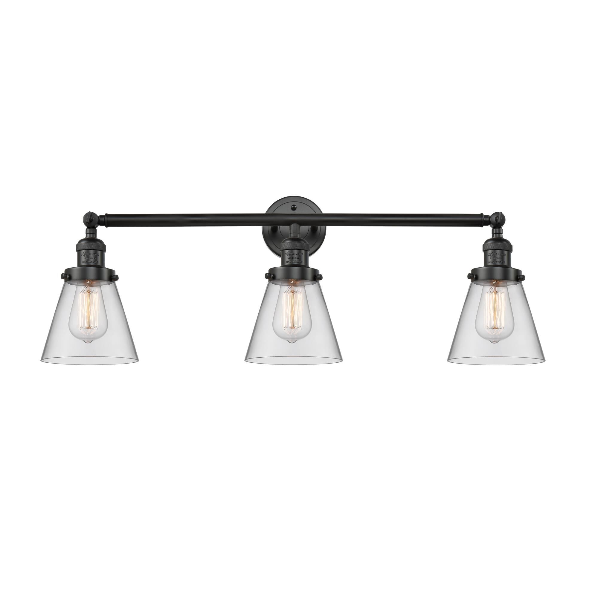 Bruno Marashlian Small Cone 30 Inch 3 Light Bath Vanity Light by Innovations Lighting