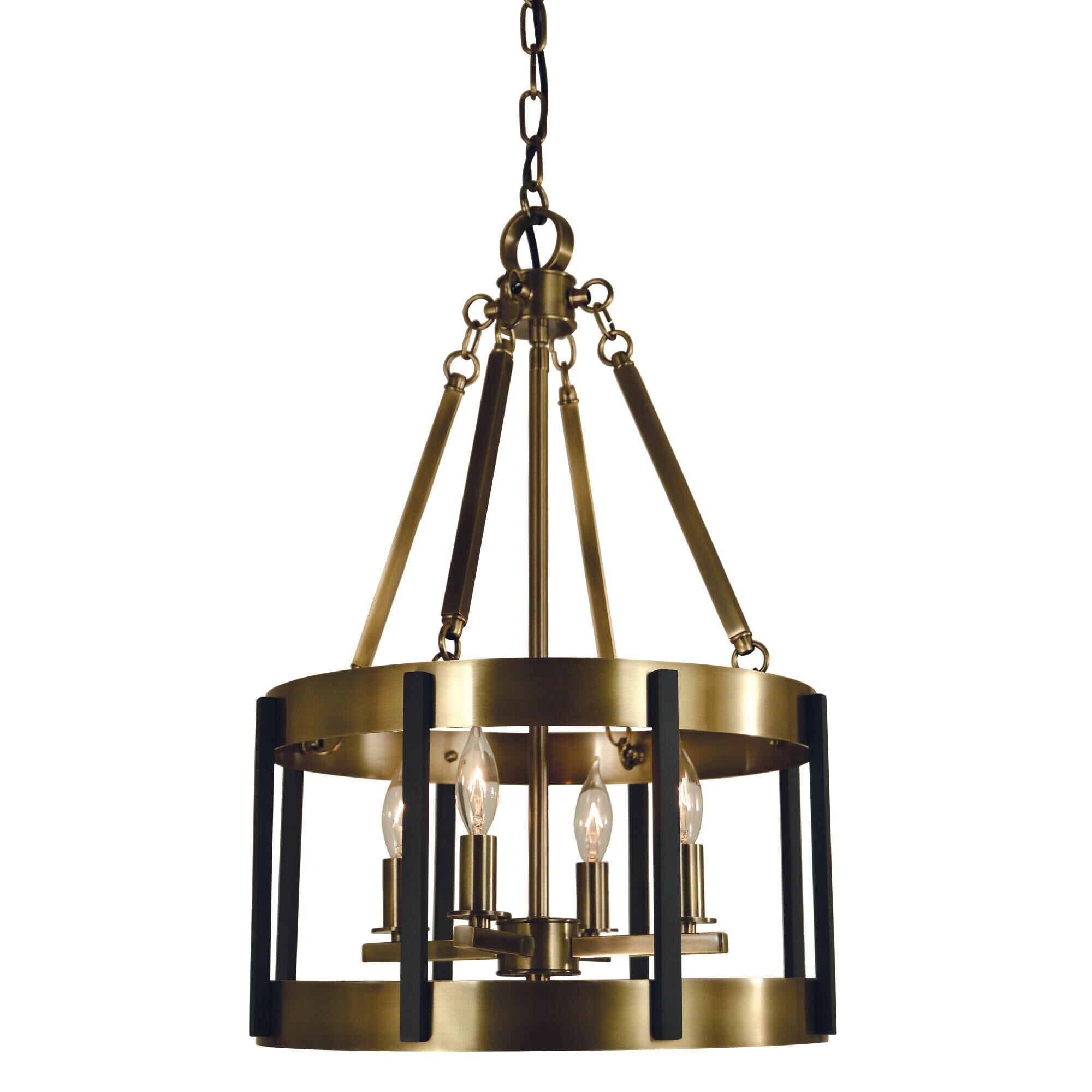 Pantheon 14 Inch 4 Light Mini Chandelier by Framburg