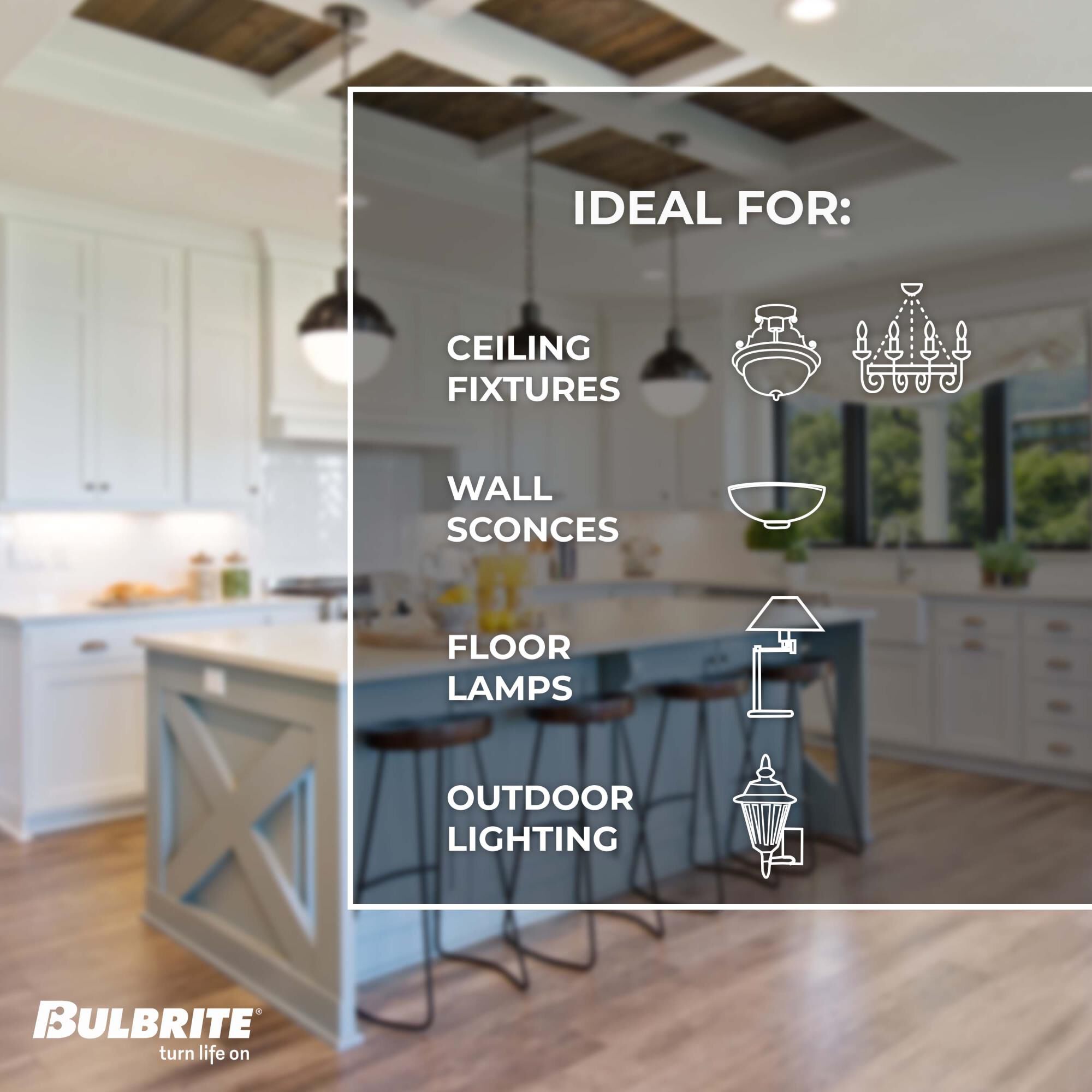 40 Watt 0K C15 Incandescent Light Bulb by Bulbrite